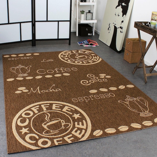 Paco Home Teppich »Country 668«, rechteckig, Sisal-Optik, Motiv Kaffee, In-  und Outdoor geeignet, Wohnzimmer auf Rechnung | BAUR