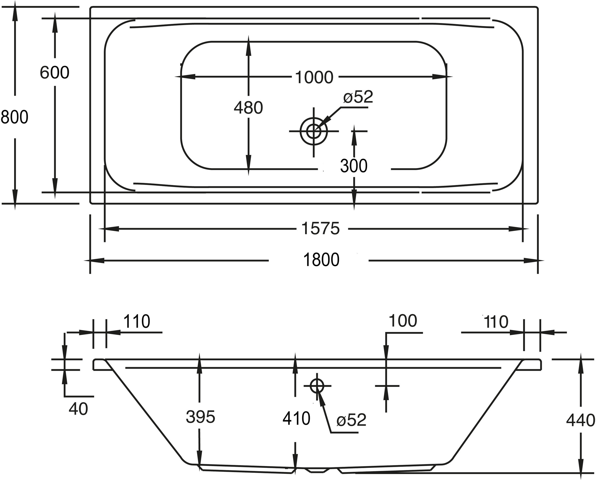 OTTOFOND Whirlpool-Badewanne »Malta«, (Komplett-Set), Typ Premium, 180x80 cm