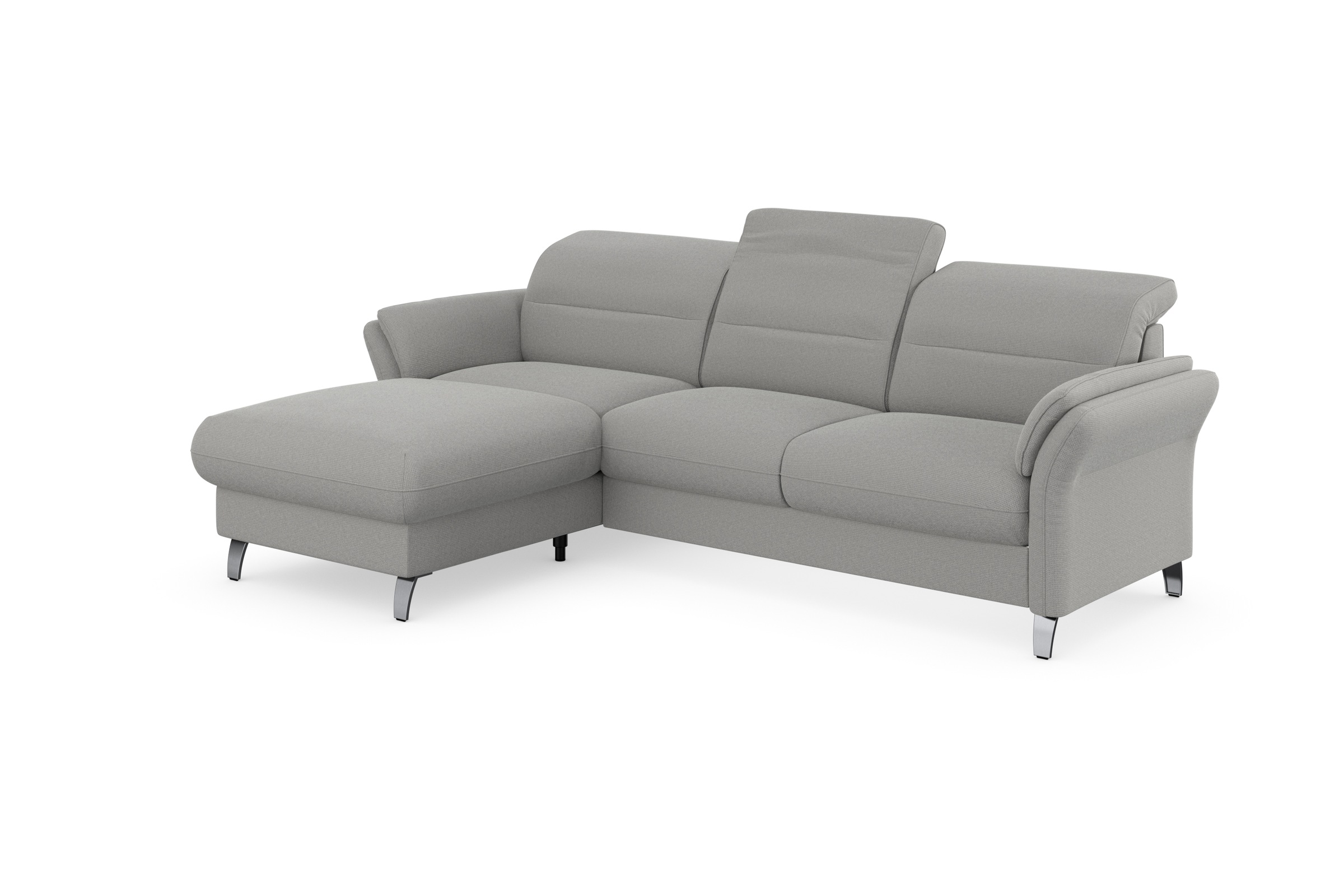 sit&more Ecksofa »Grenoble L-Form mit Federkern«, wahlweise mit Bettfunktion, Bettkasten, Arm- und Kopfteilverstellung