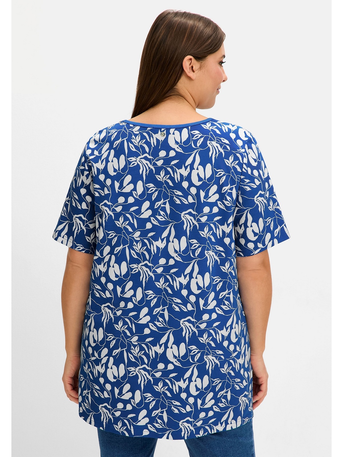 Sheego T-Shirt "Große Größen", mit Blumendruck, in leichter A-Linie günstig online kaufen