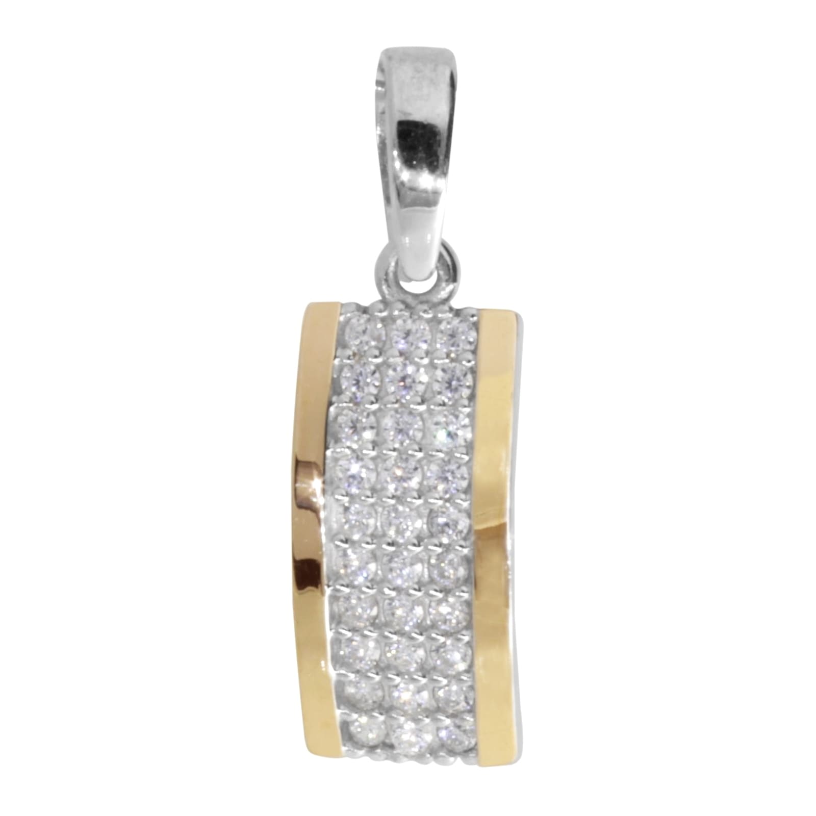 Kettenanhänger OSTSEE-SCHMUCK "- Sunny Exklusiv - Silber 925/000 & Gold 585/000 - Zirkonia" Gr. 26, silber (silber 925, silberfarben, weiß), Schmuckanhänger, Damen, Silber 925 (Sterlingsilber), Kettenanhänger 4