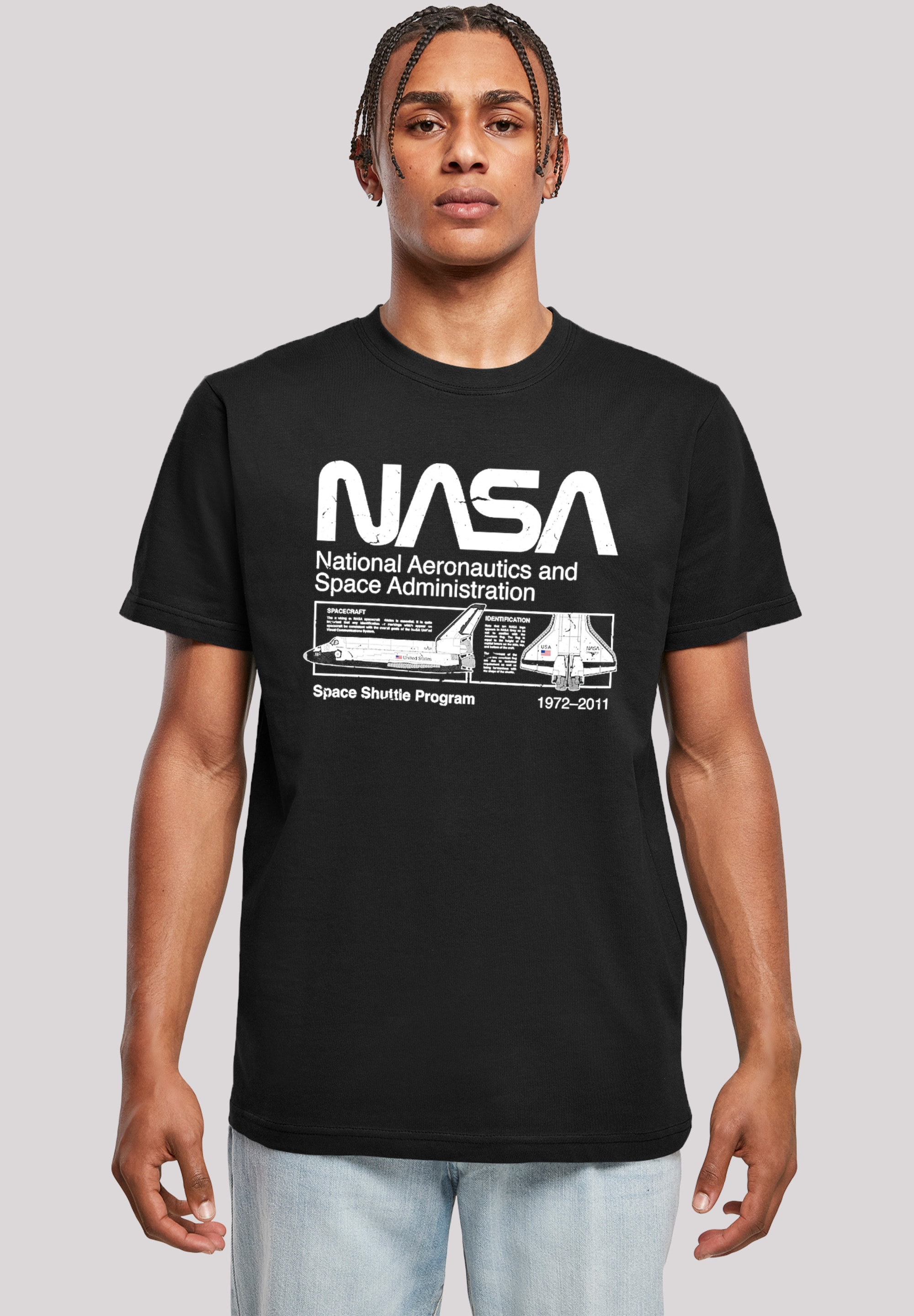F4NT4STIC T-Shirt "NASA Classic Space Shuttle Black", Herren,Premium Merch, günstig online kaufen