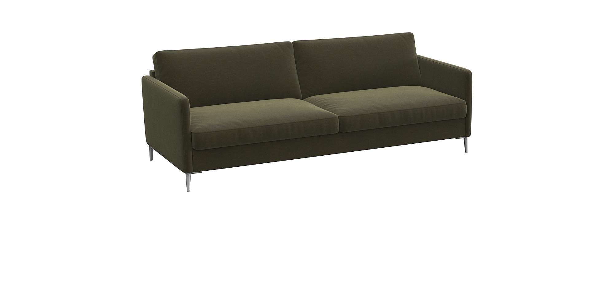 FLEXLUX 3-Sitzer »Fiore, super Sitzkomfort durch Kaltschaum im Sitz«, schmale Armlehnen, Füße Alu