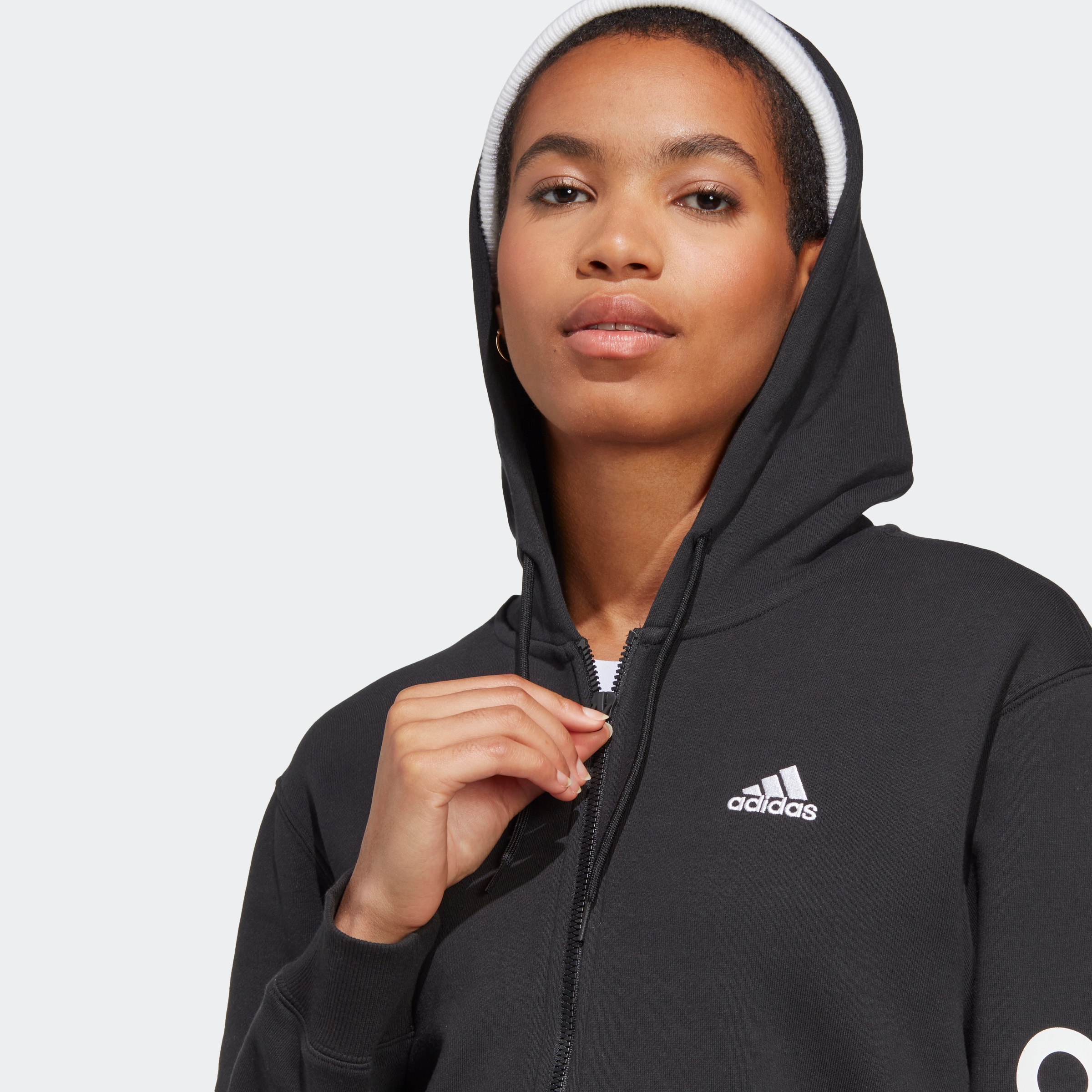 adidas Sportswear Kapuzensweatjacke »ESSENTIALS LINEAR FRENCH TERRY KAPUZENJACKE«