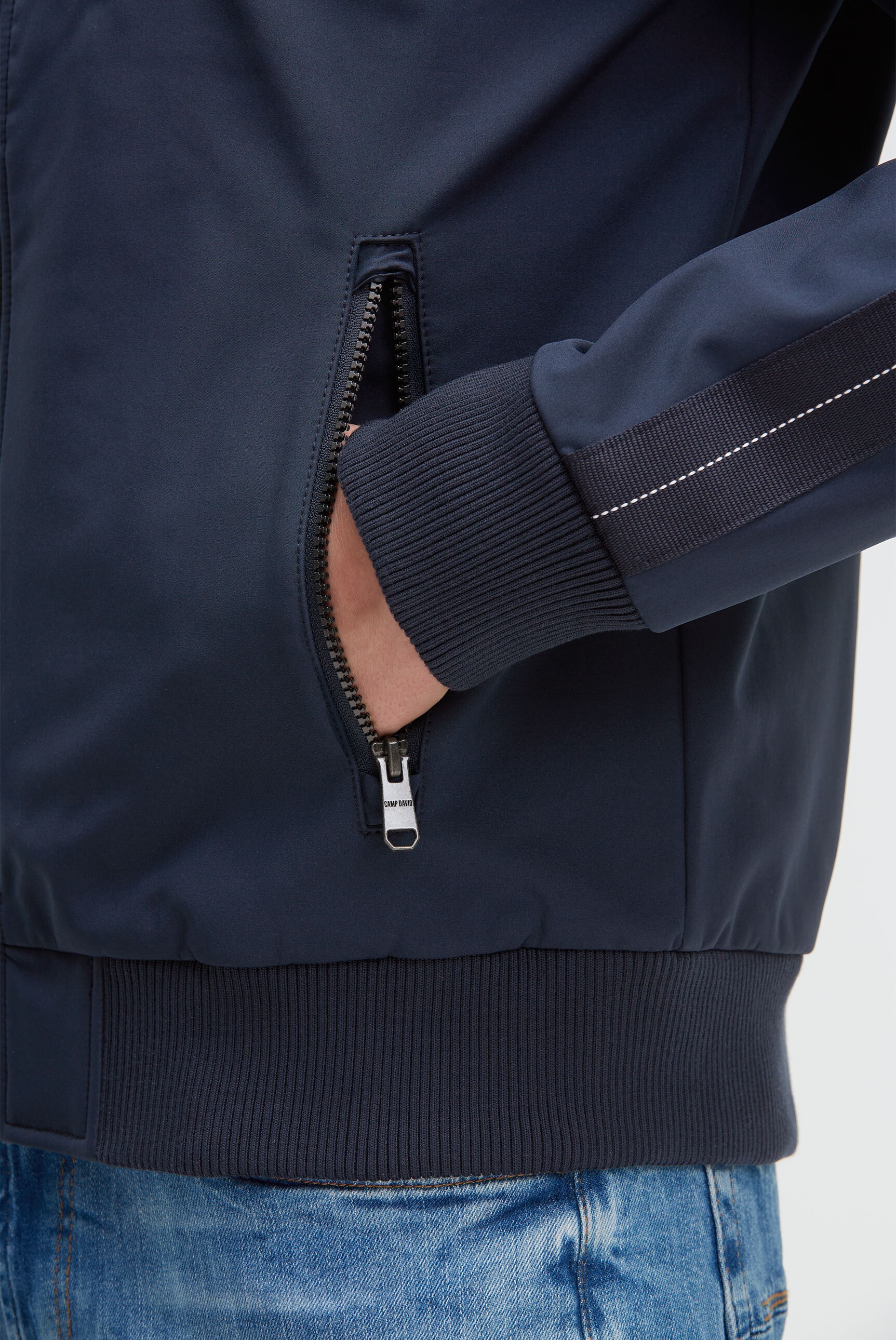 CAMP DAVID Outdoorjacke ohne Kapuze mit Stehkragen