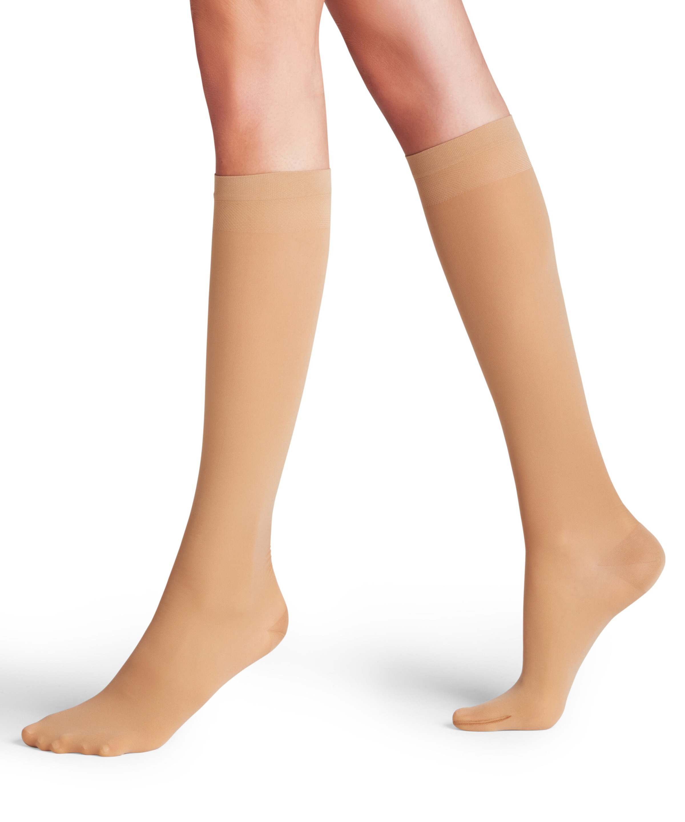 FALKE Mädchen Kniestrümpfe "Vitalize", Gr. 35, beige, Obermaterial: 64% Polyamid PA. 36% Elasthan EL., matt, Socken