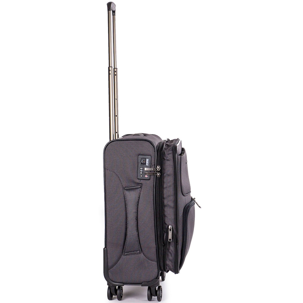 Stratic Weichgepäck-Trolley »Bendigo Light + S, black«, 4 Rollen