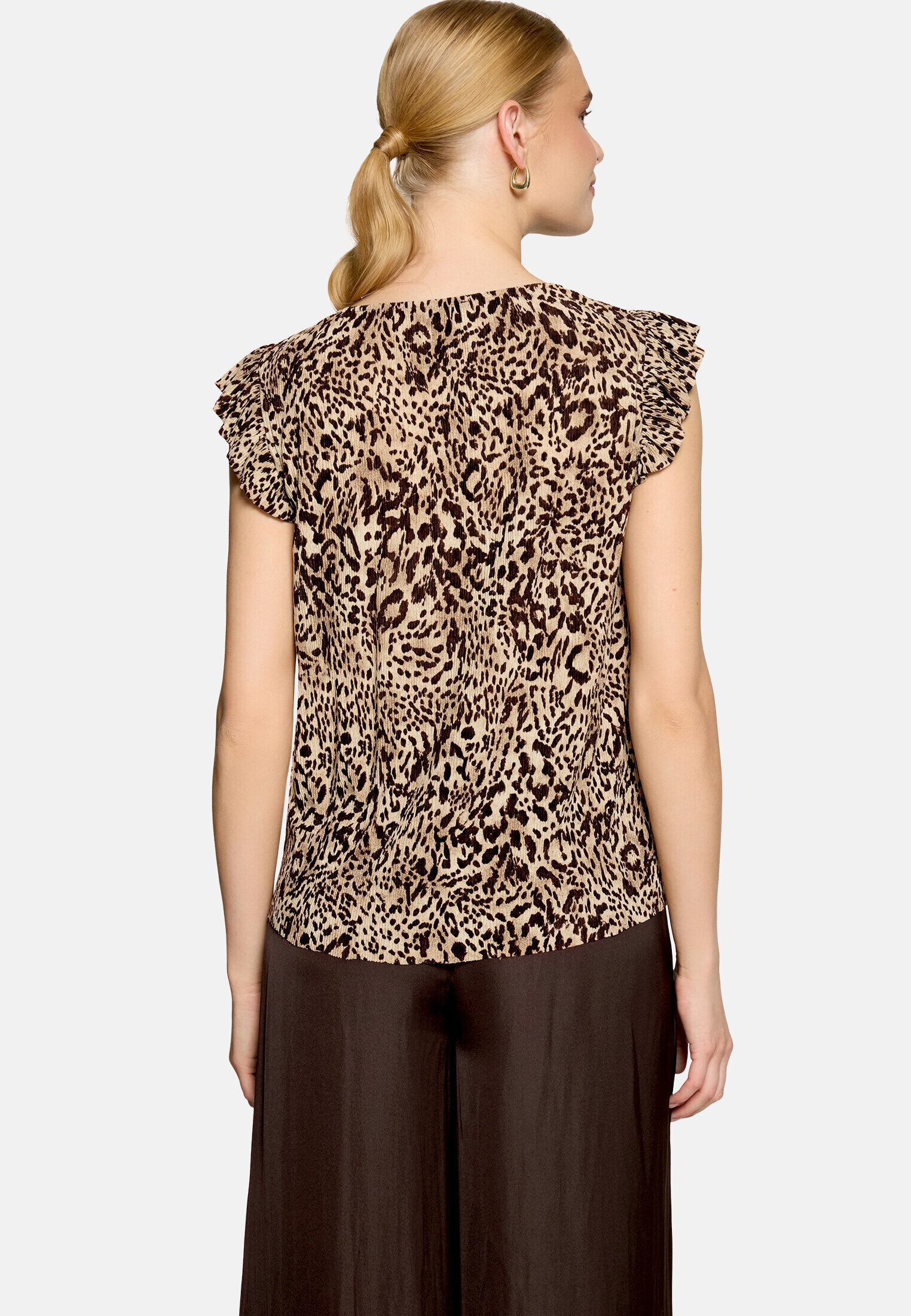 Zero Kurzarmshirt »Damen mit Animalprint« 1 Plissee