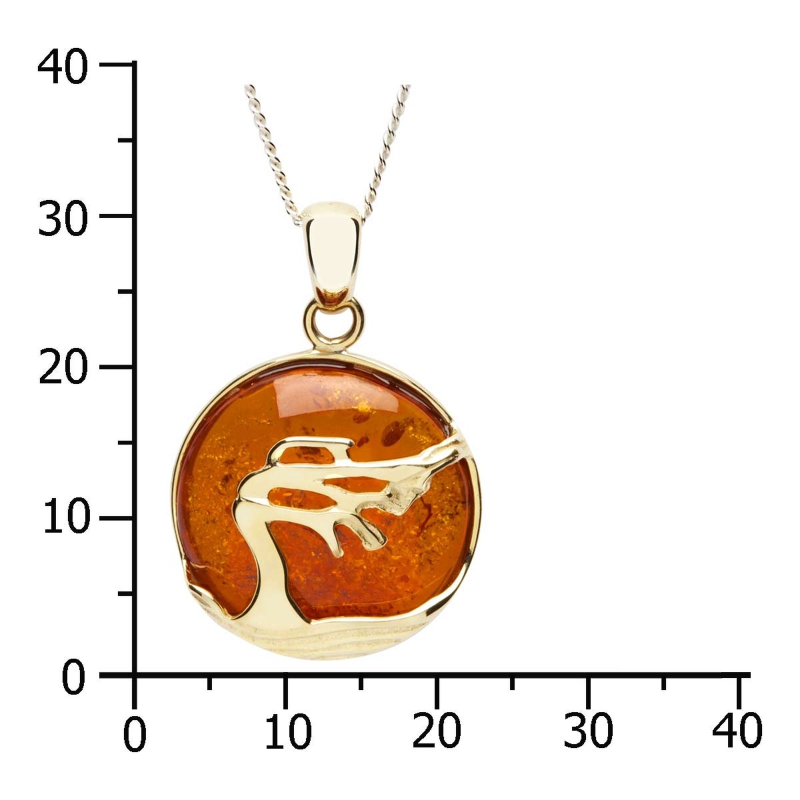 Ostsee-Schmuck Windflüchter Pendant Necklace Silver 925 45cm 2