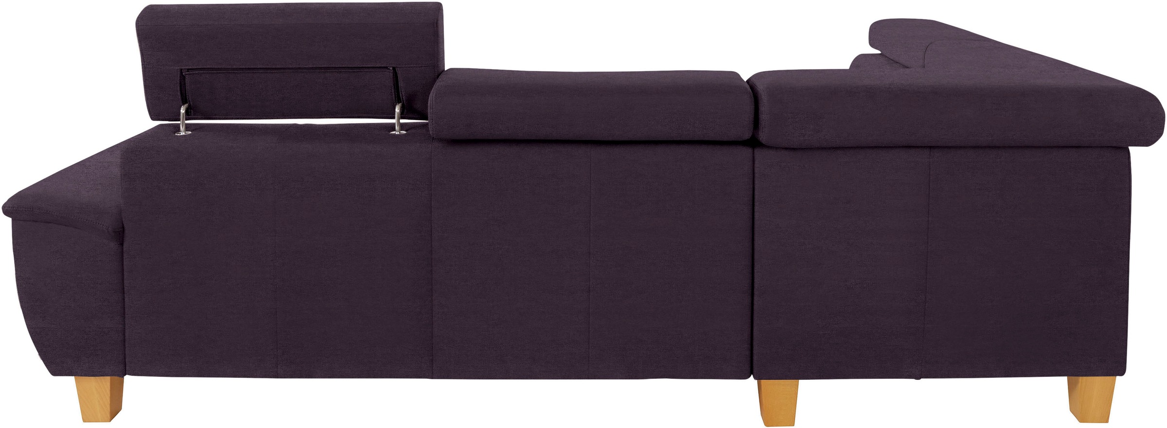 exxpo - sofa fashion Ecksofa »Enya, aufwendige Detailverarbeitung, hoher Sitzkomfort, bequem, L-Form«, mit Kopfteilverstellung, wahlweise Bettfunktion u. Bettkasten