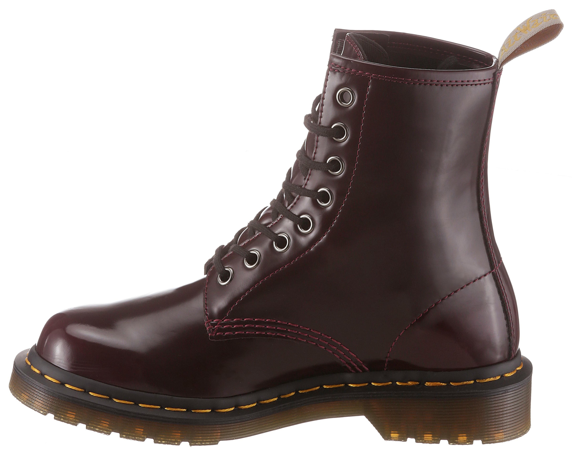 DR. MARTENS Schnürboots »1460 Vegan«, Blockabsatz, Schnürschuh, Stiefelette in veganer Verarbeitung