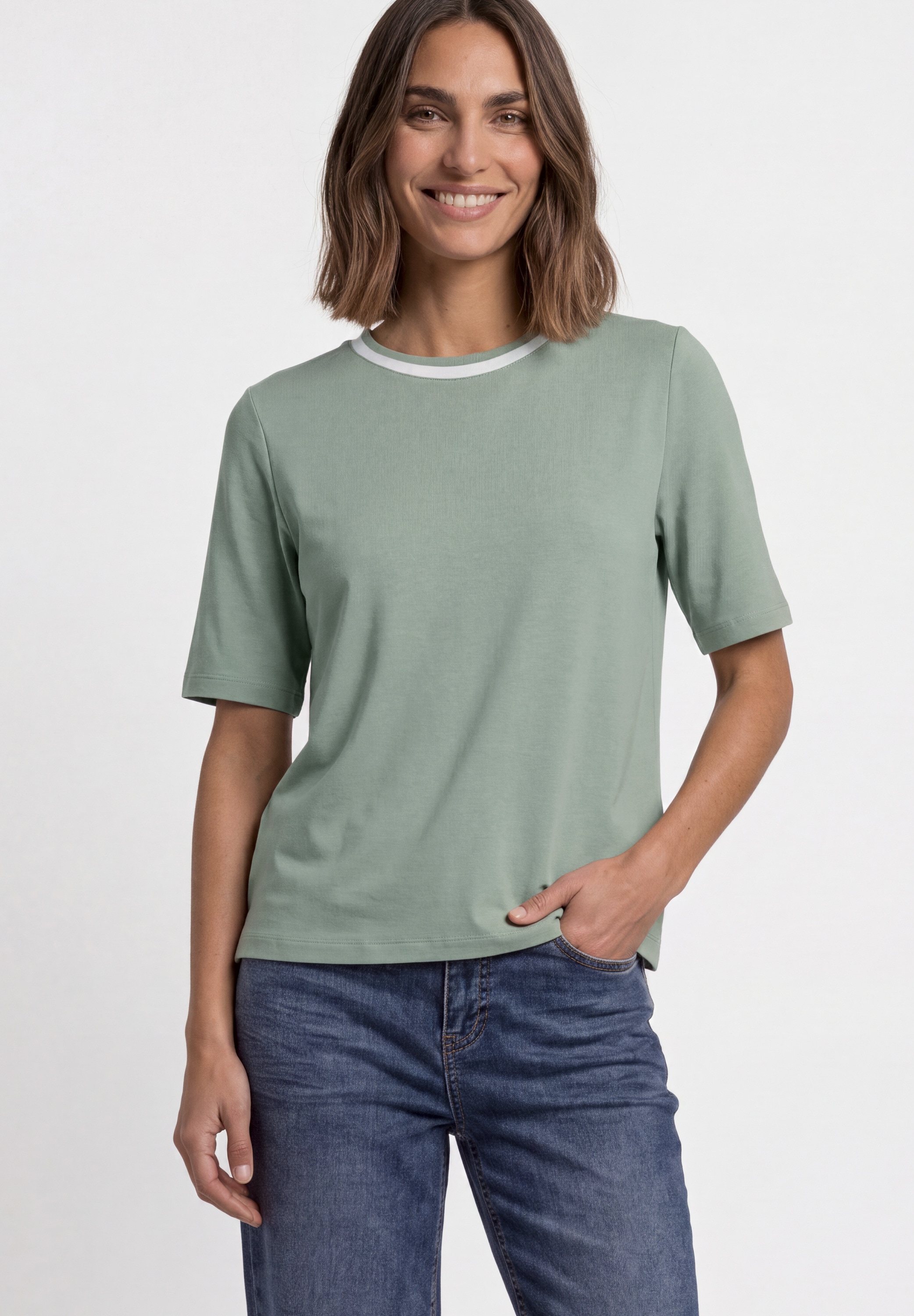STREET ONE T-Shirt mit Kontrastdetail