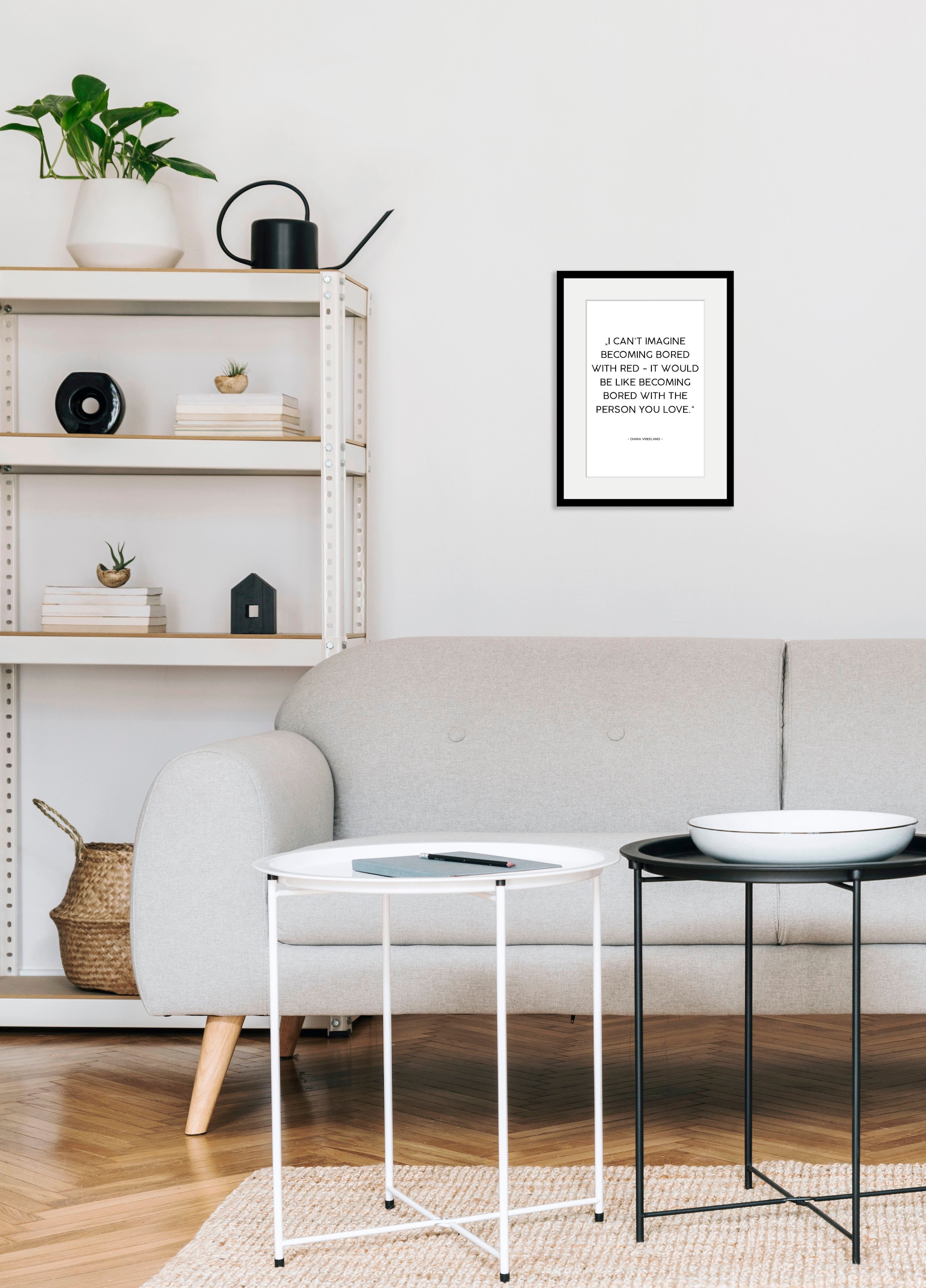 queence Bild »Rosie«, Schriftzug-Schriftzüge-Sprüche & Texte-Schwarz-Weiß, (1 St.), HD Premium Poster-Druck inkl. Holzrahmen
