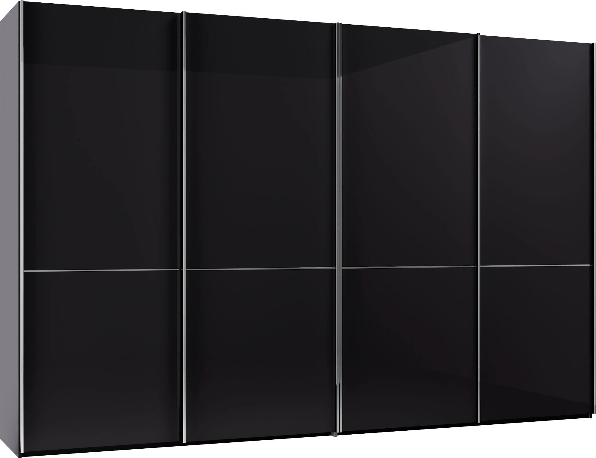Musterring Schwebetürenschrank "Imola W" inkl. Einlegeböden und Kleiderstangen, mit Glastüren und Aufleistungen
