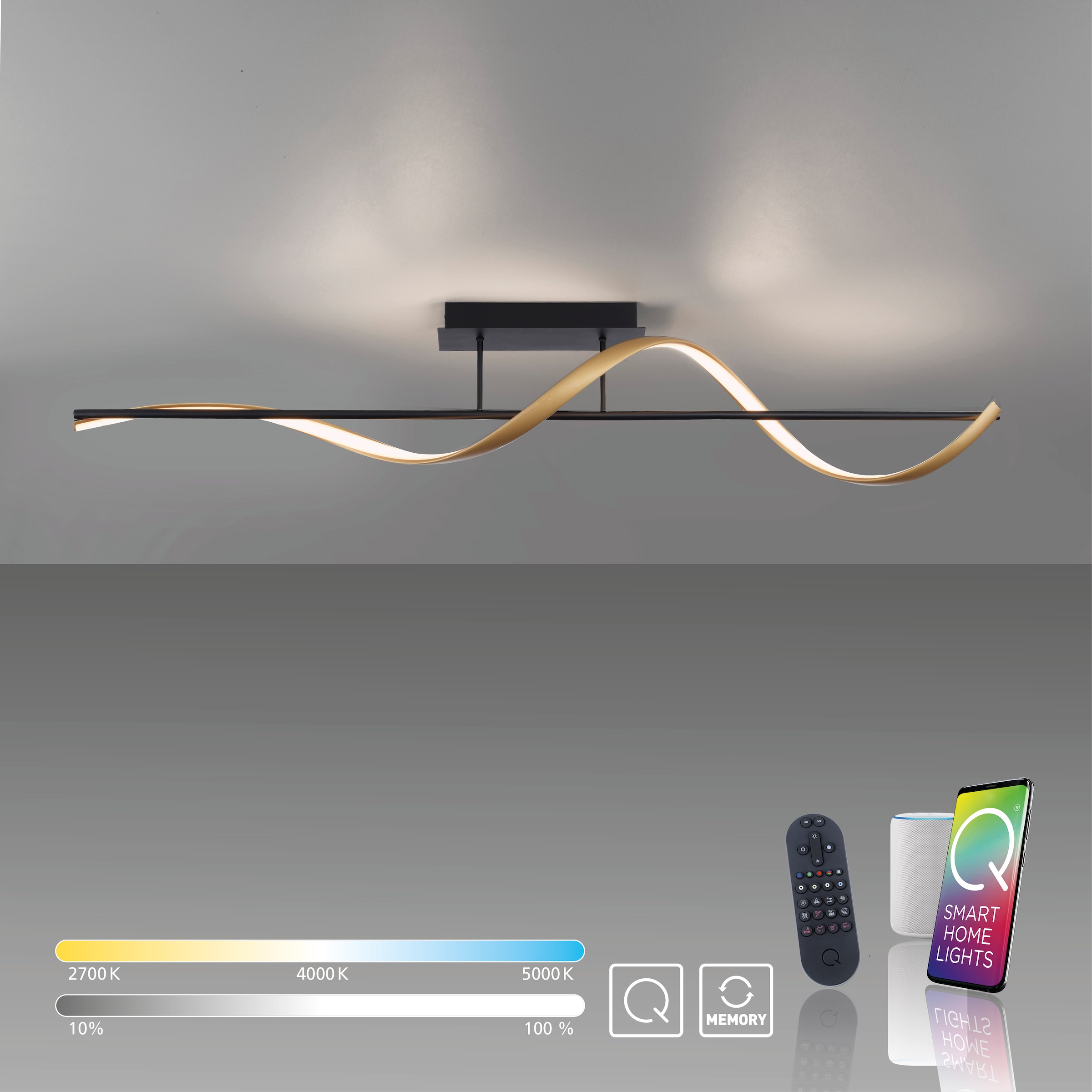 Neuhaus Q SMART HOME LIGHTS LED Deckenleuchte »Q-SWING« LED-Board 1 Stk. warmweiß - kaltweiß