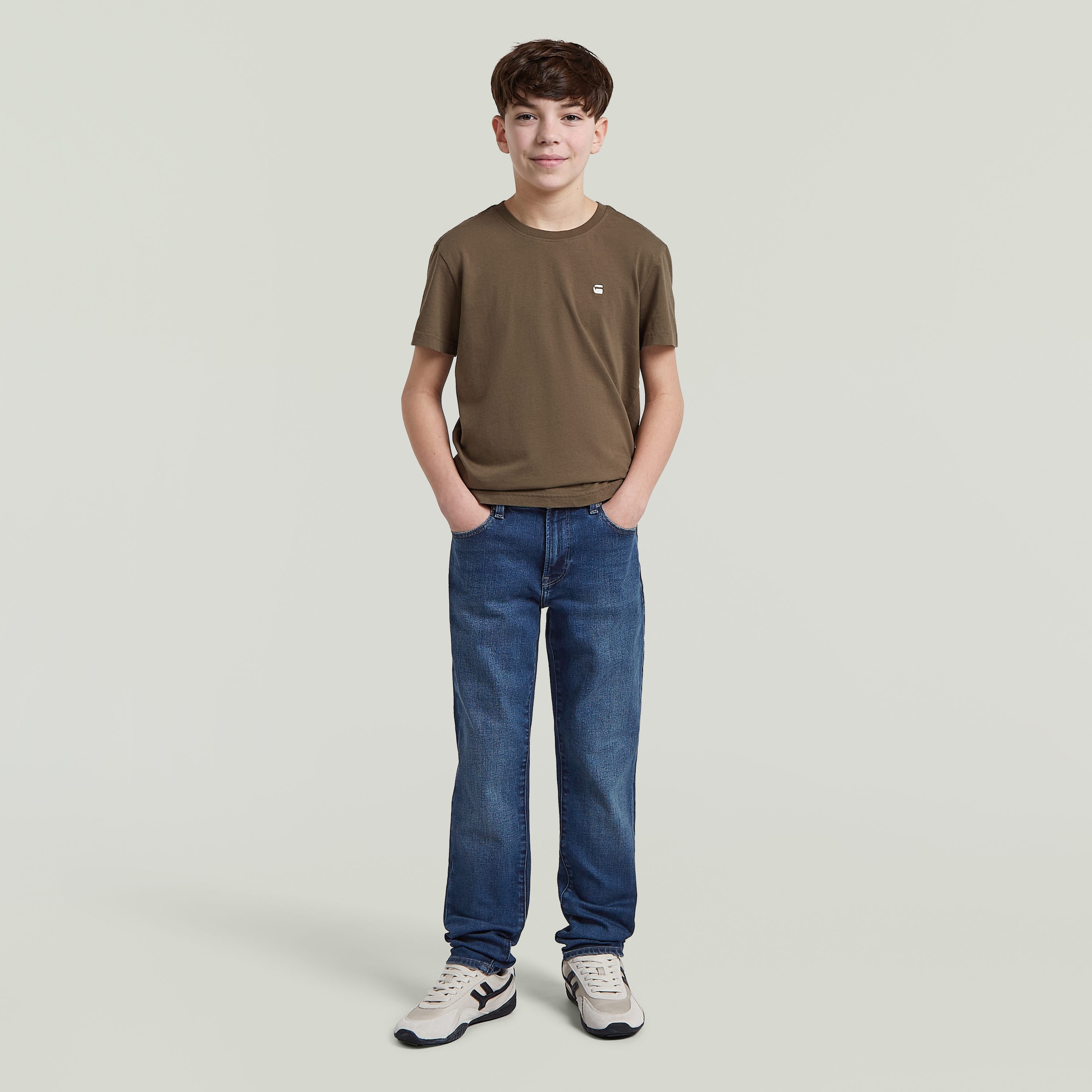 G-STAR 5-Pocket-Jeans »KIDS, 3301 SLIM« mit mittlerem Bund, Baumwoll-Denim