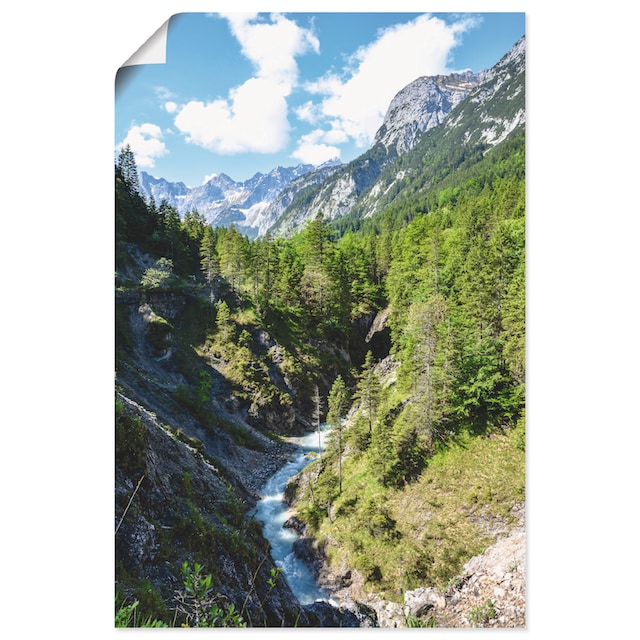 Artland Wandbild »Fluss schlängelt sich durch Tal«, Berge, (1 St.), als  Alubild, Leinwandbild, Wandaufkleber oder Poster in versch. Größen  bestellen | BAUR