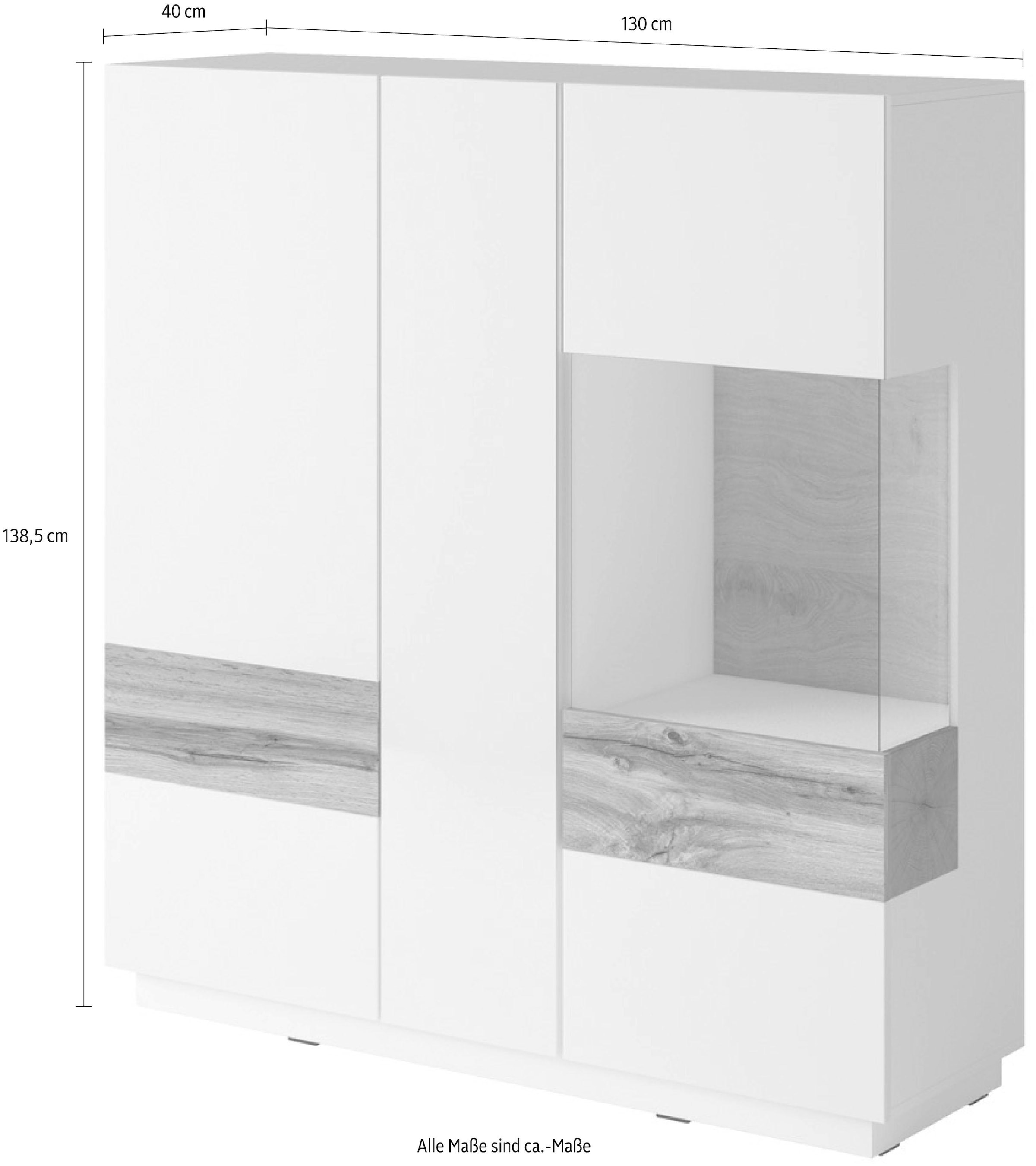 Helvetia Sideboard »SILKE«, Breite 130 cm