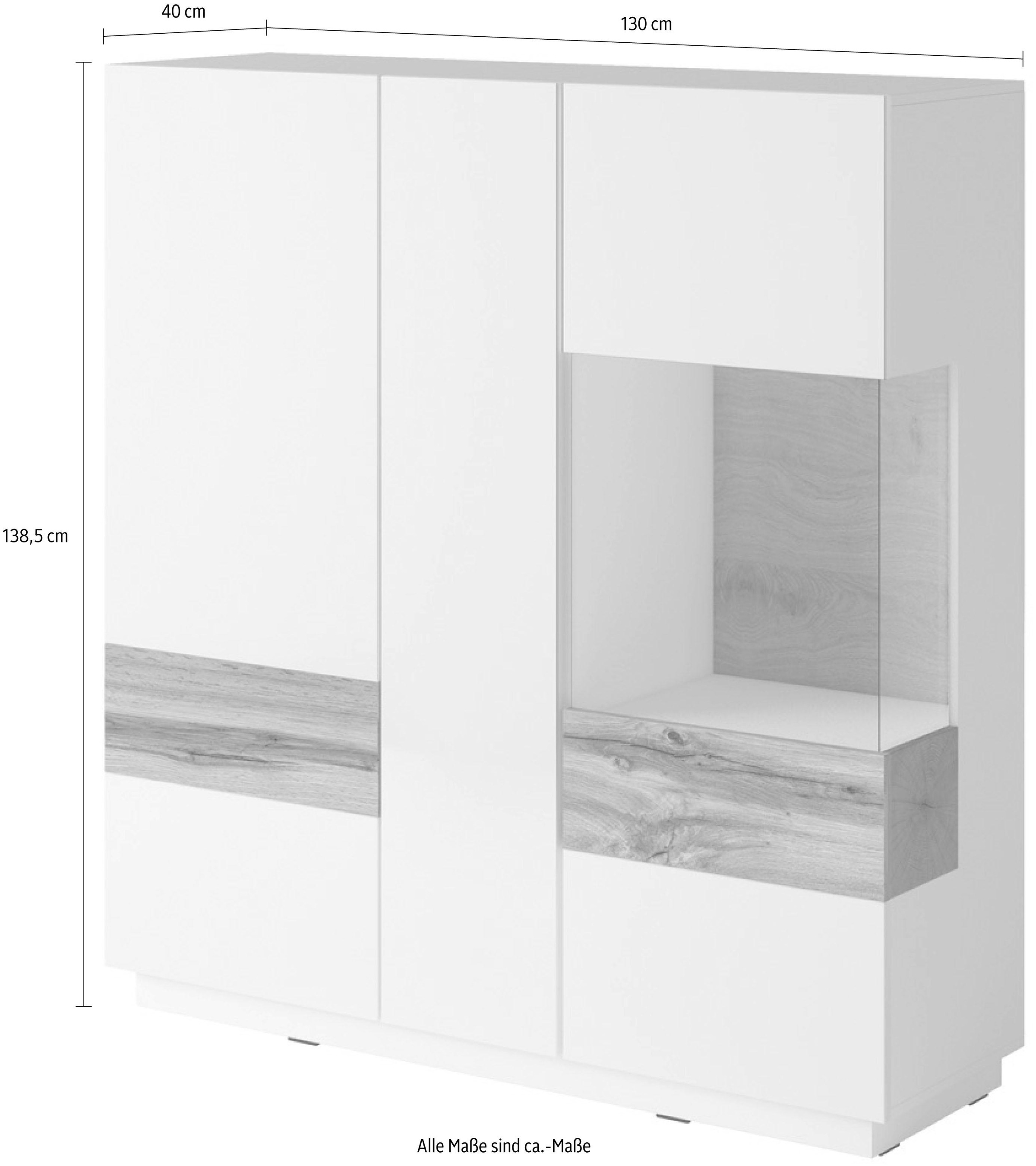 Thumbnail - OTTO home Sideboard "SILKE" Breite 130 cm