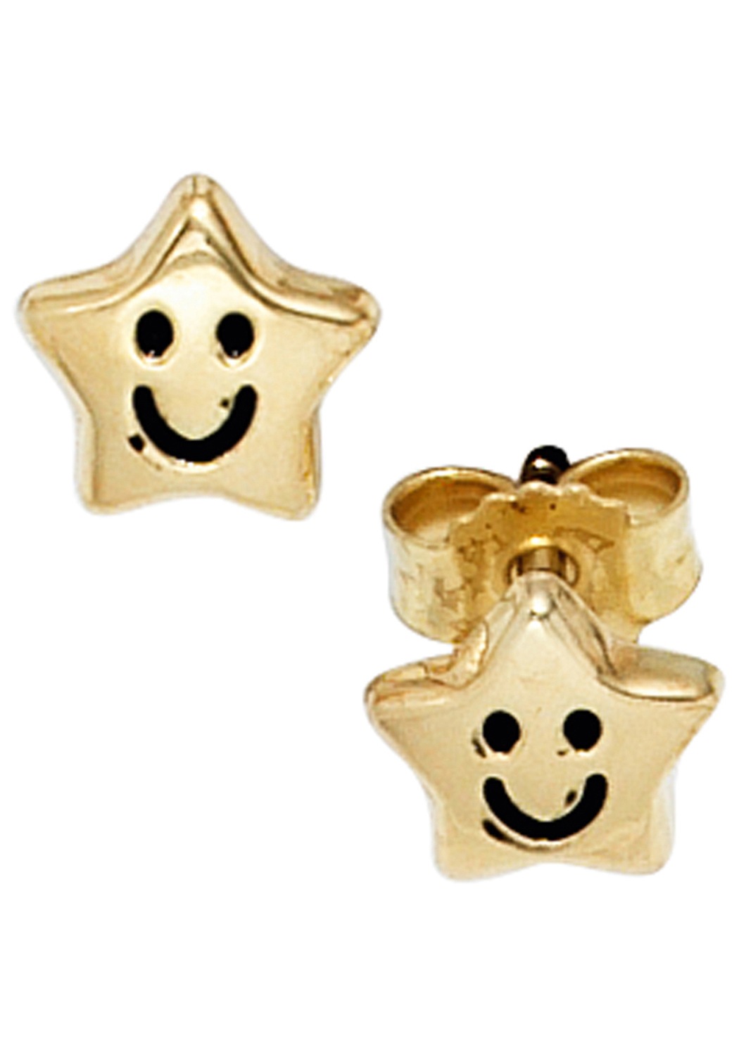 Paar Ohrstecker JOBO "Stern", gold (gelbgold 333), Ohrringe, Damen, Gelbgold 333, 333 Gold