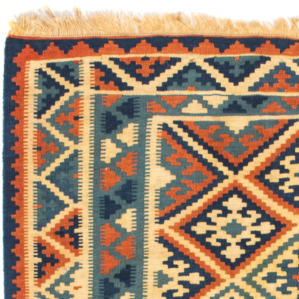morgenland Wollteppich »Kelim - Oriental quadratisch - 105 x 95 cm - mehrfarbig«, quadratisch