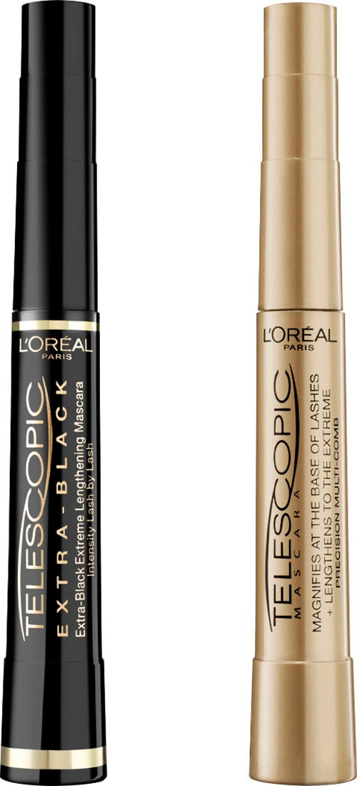 L'ORÉAL PARIS Mascara »Telescopic Mascara Extra Black«, mit patentierter flexibler Bürste