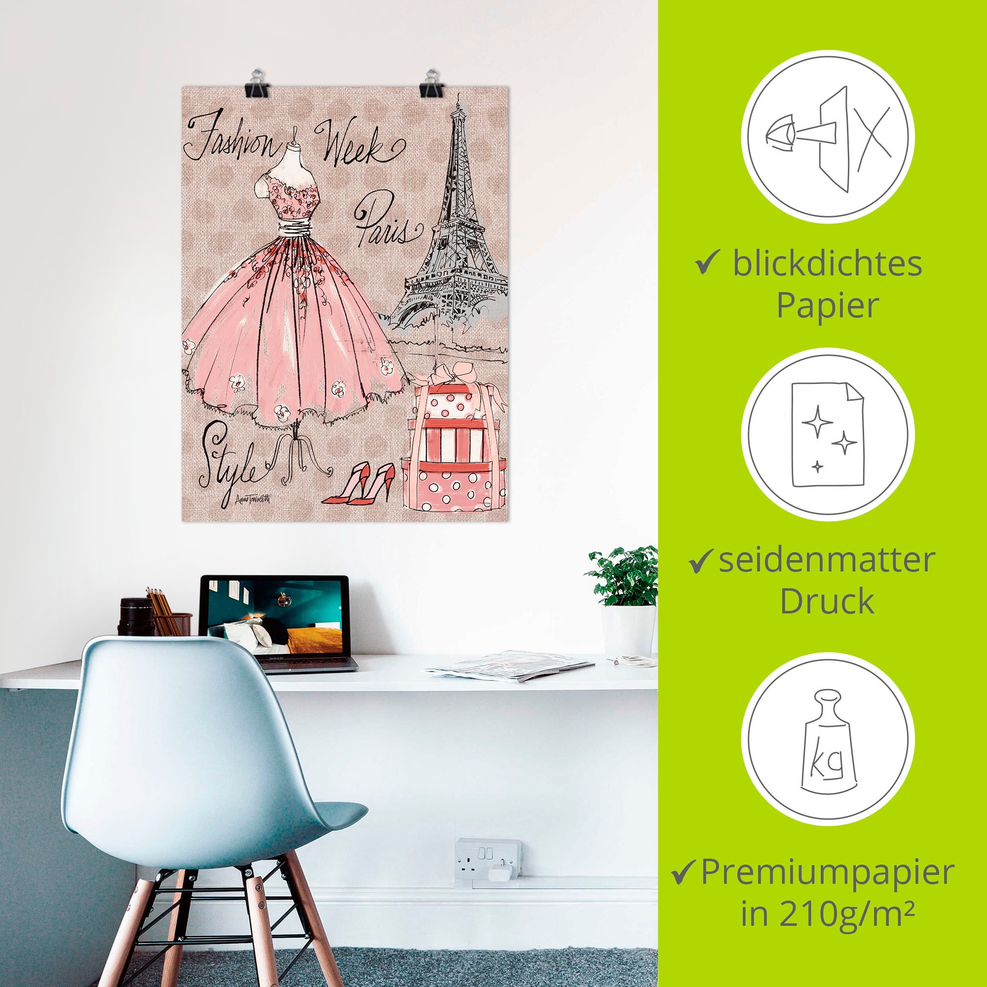 Artland Poster »Fashion Week III« Mode 1 Stk. tlg. ohne Rahmen