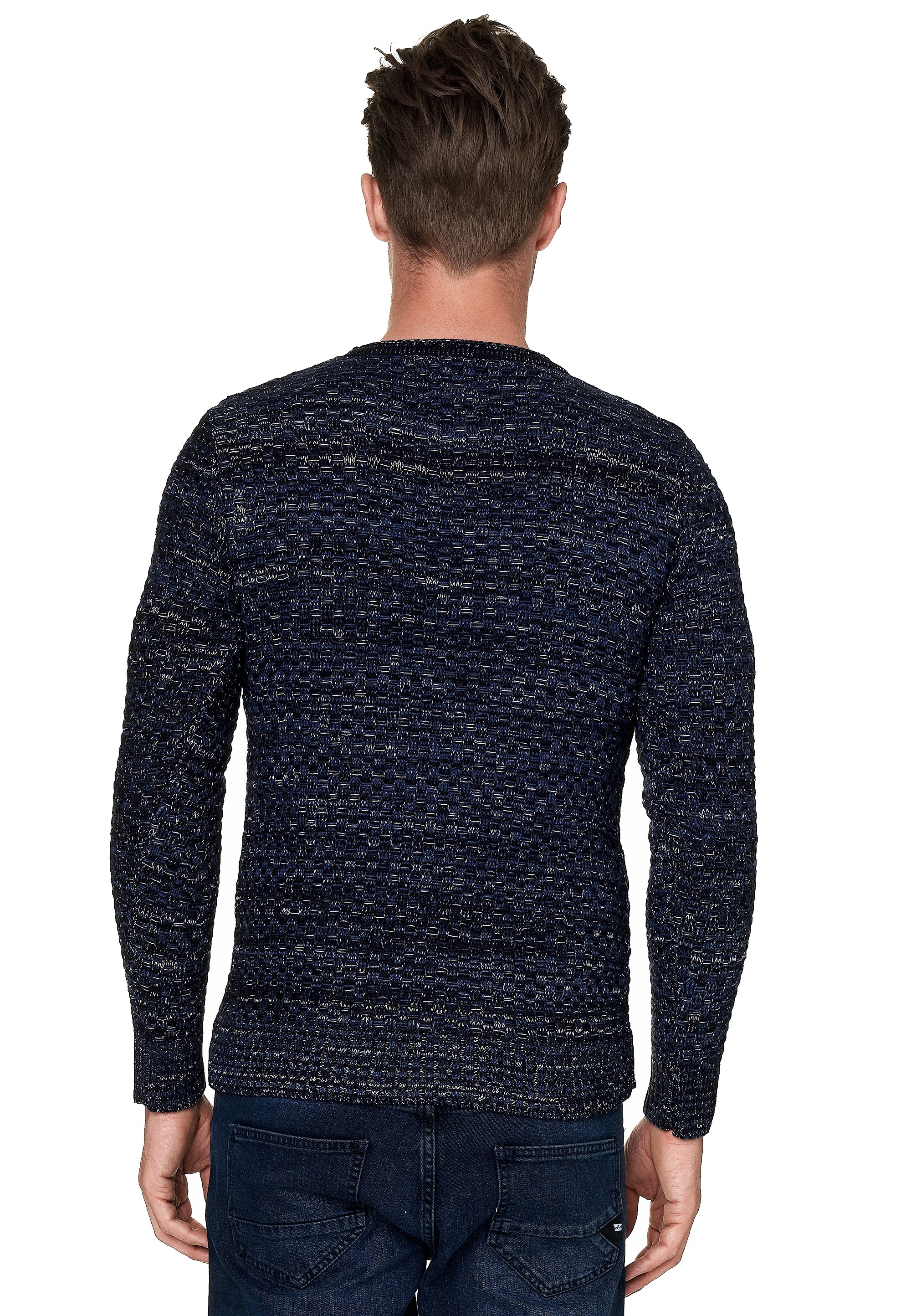 Rusty Neal Strickpullover, im melierten Design
