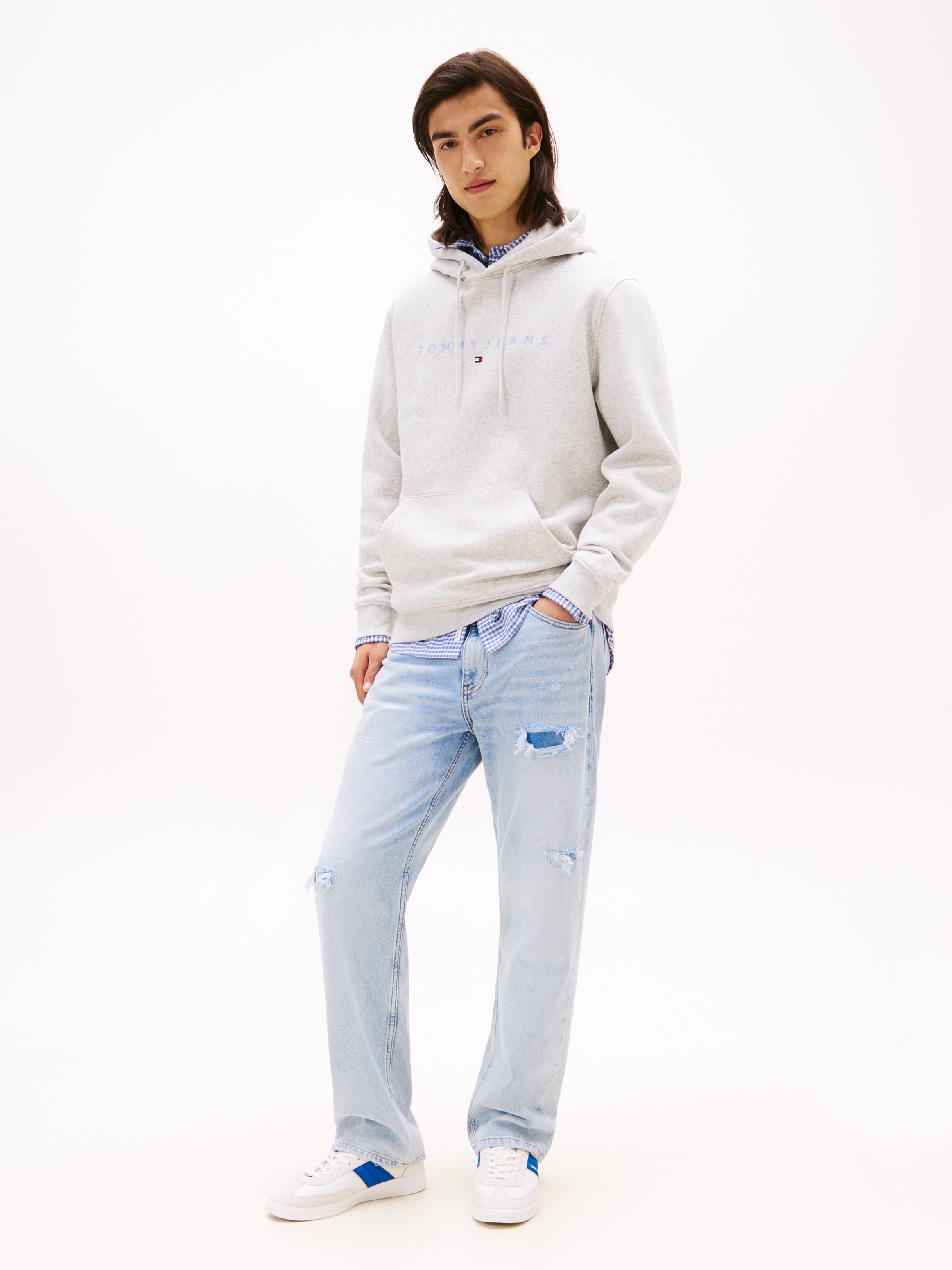 Tommy Jeans Hoodie »TJM REG LINEAR LOGO HOODIE EXT«, mit Logo-Stickerei