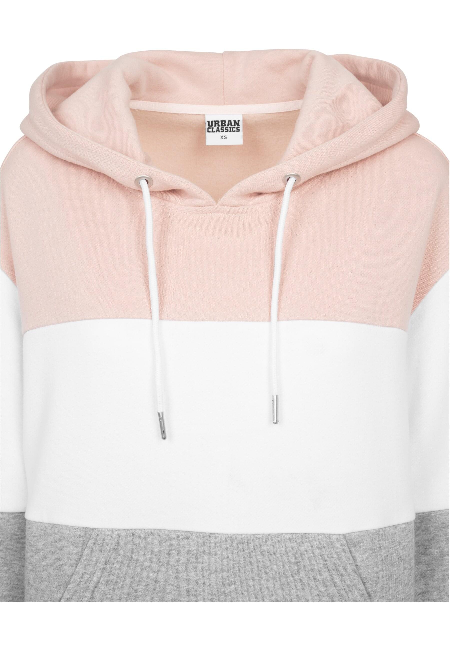 URBAN CLASSICS Rundhalspullover »Urban Classics Damen Ladies Oversize 3-Tone Hoody«, (1 tlg.)