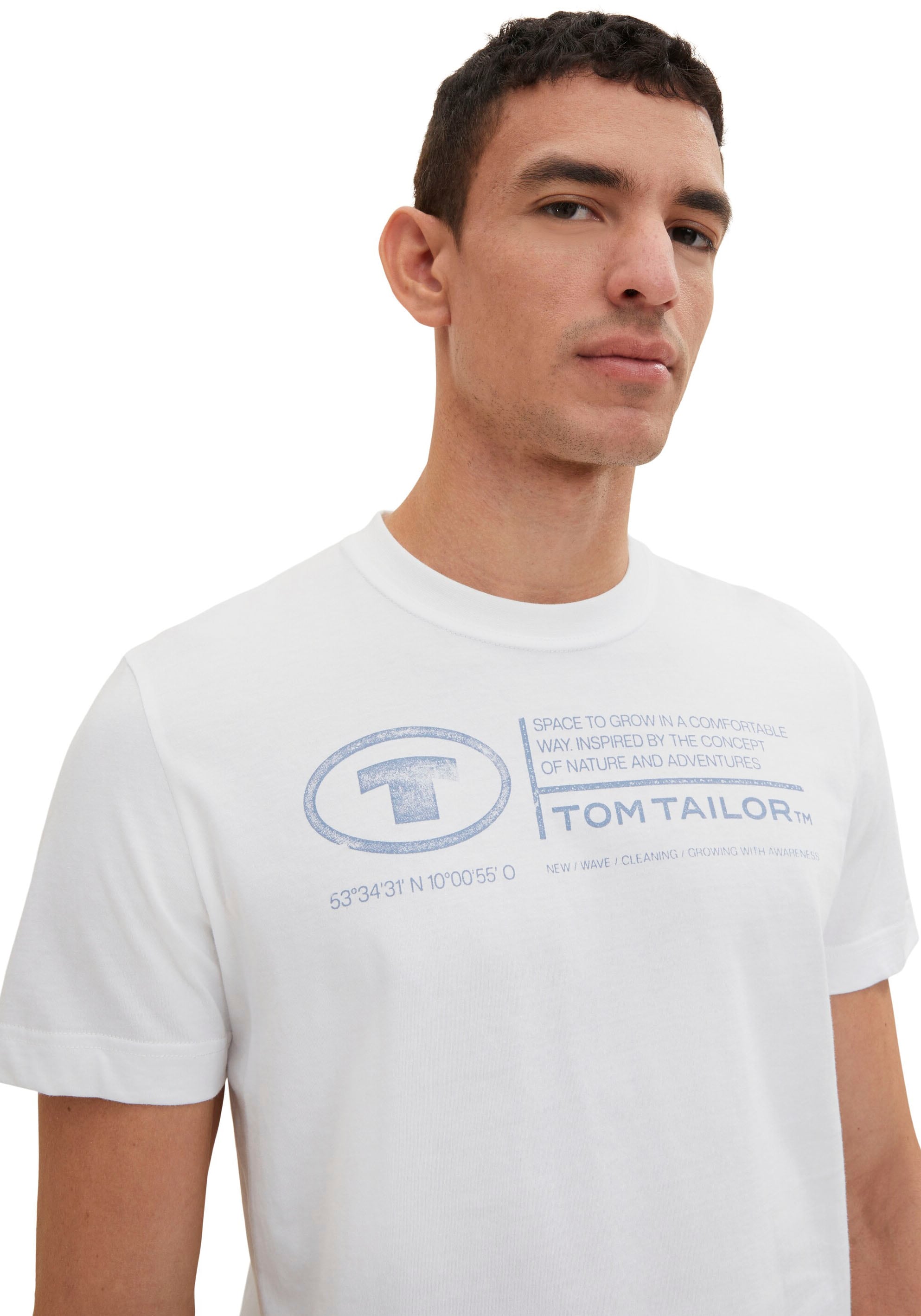 TOM TAILOR Print-Shirt »Tom Tailor Herren T-Shirt Frontprint«