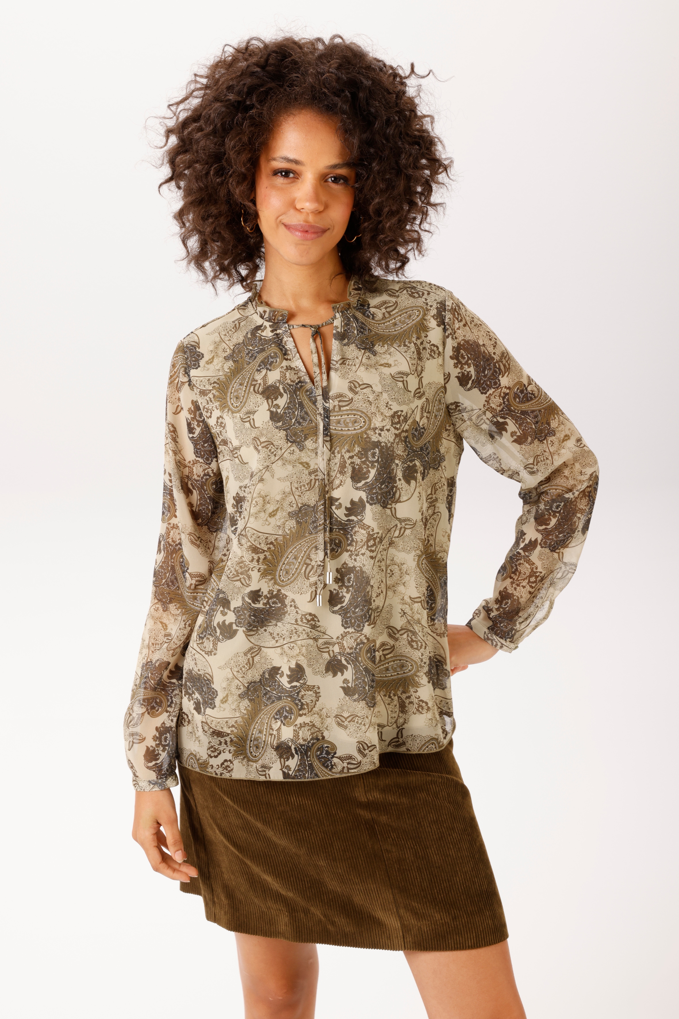 Aniston CASUAL Schlupfbluse mit farbharmonischem Paisley-Muster - NEUE KOLLEKTION
