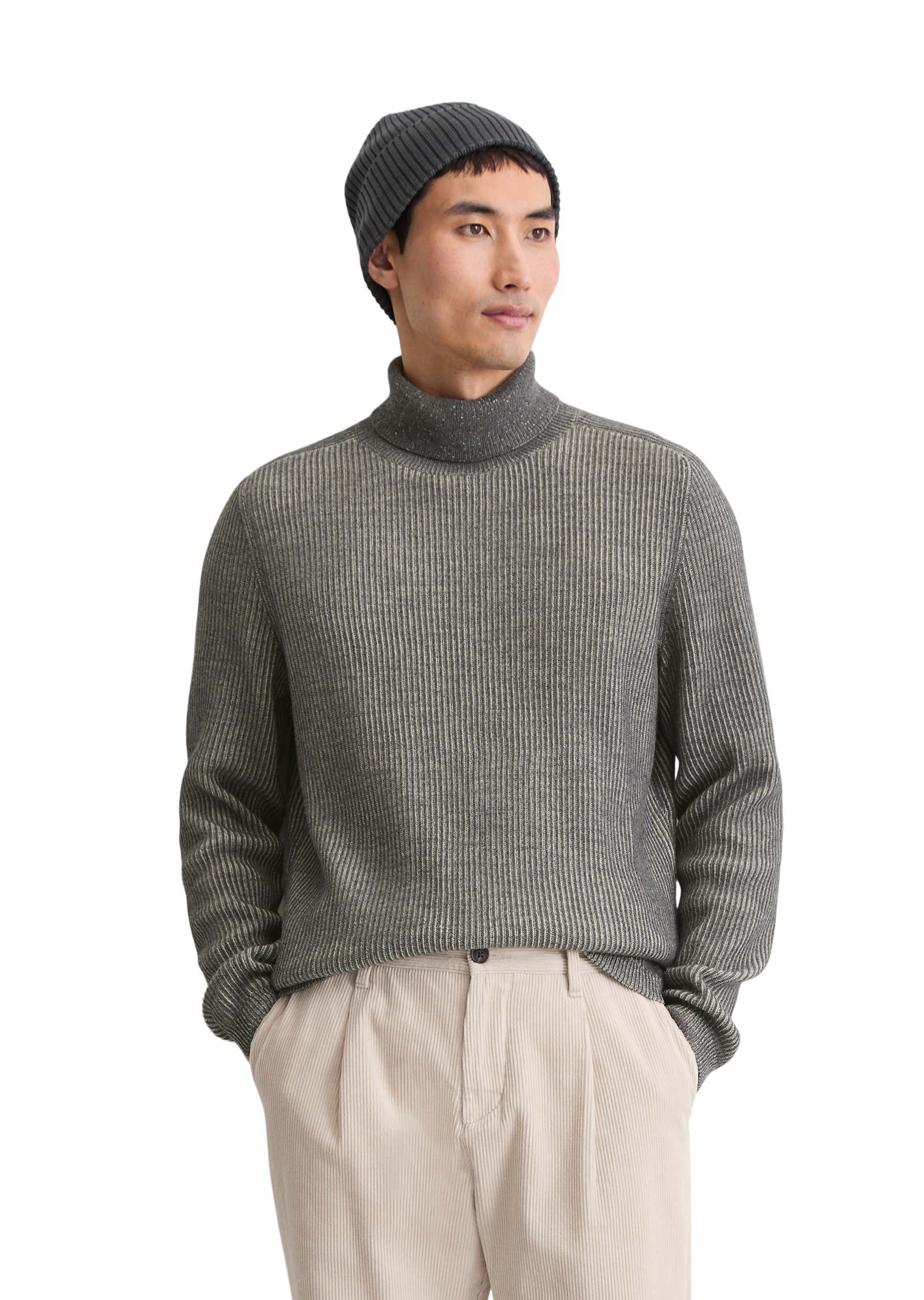 Marc OPolo Rollkragenpullover aus Baumwoll-Schurwoll-Mix, regular fit, Bi-C günstig online kaufen