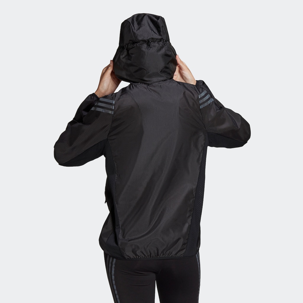 adidas Performance Laufjacke »RUN ICONS 3STREIFEN HOODED RUNNING WINDBREAKER«