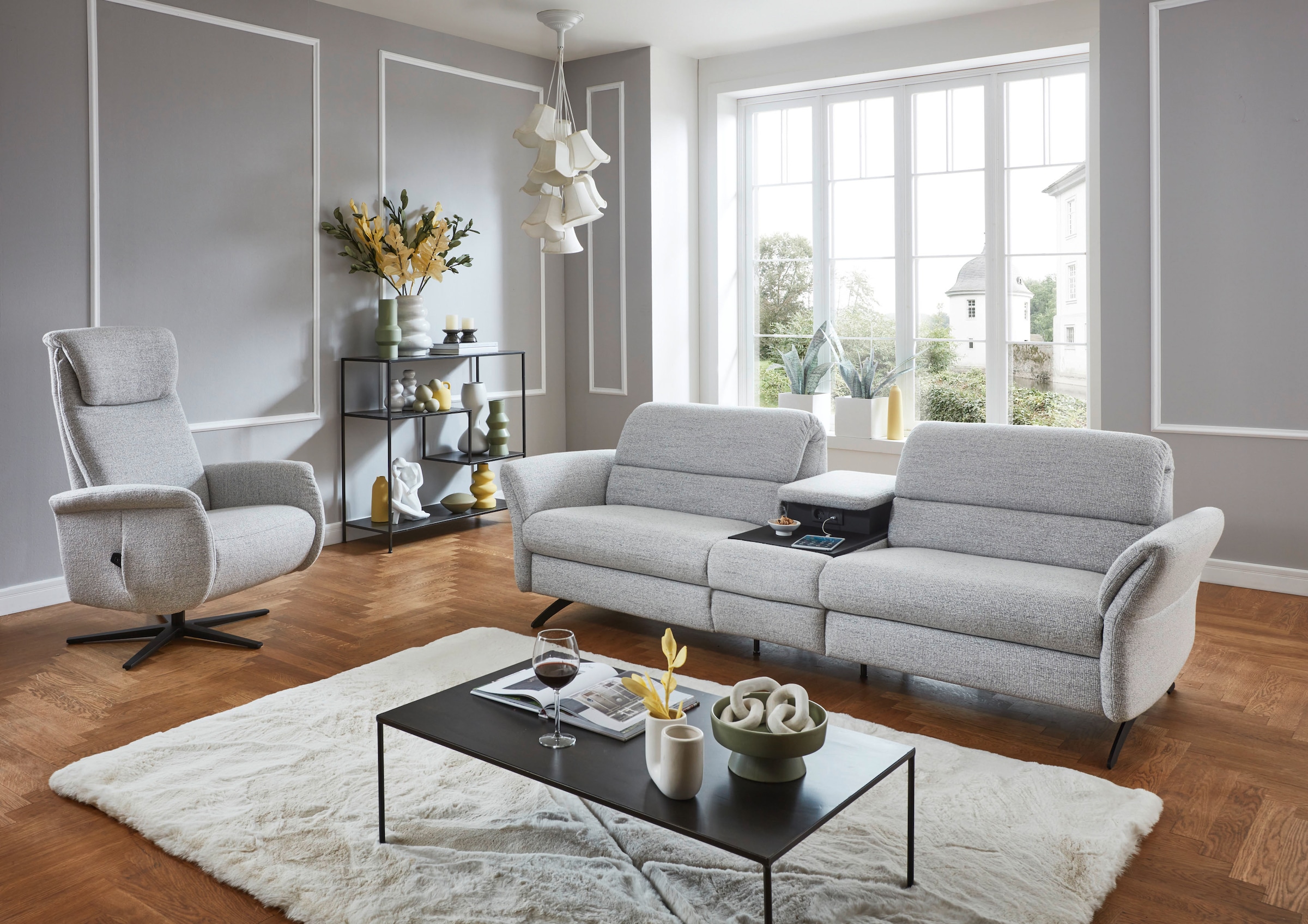 Home affaire 3-Sitzer "Bellaria, inklusive 2x Relaxfunktion motorisch mit H günstig online kaufen