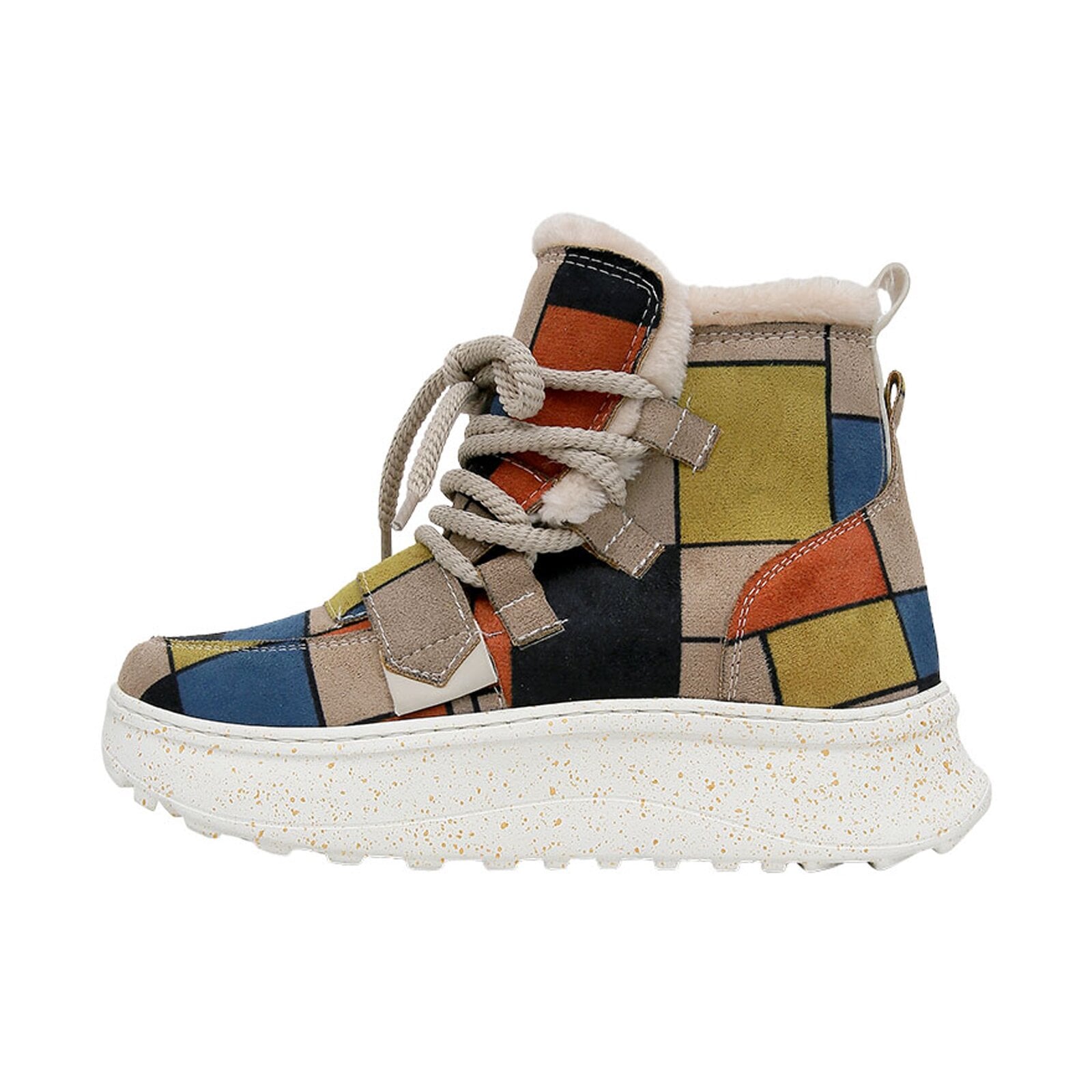 DOGO Schnürstiefelette "Snowie Piet-Mondrian Damen Boots / Female", Vegan günstig online kaufen