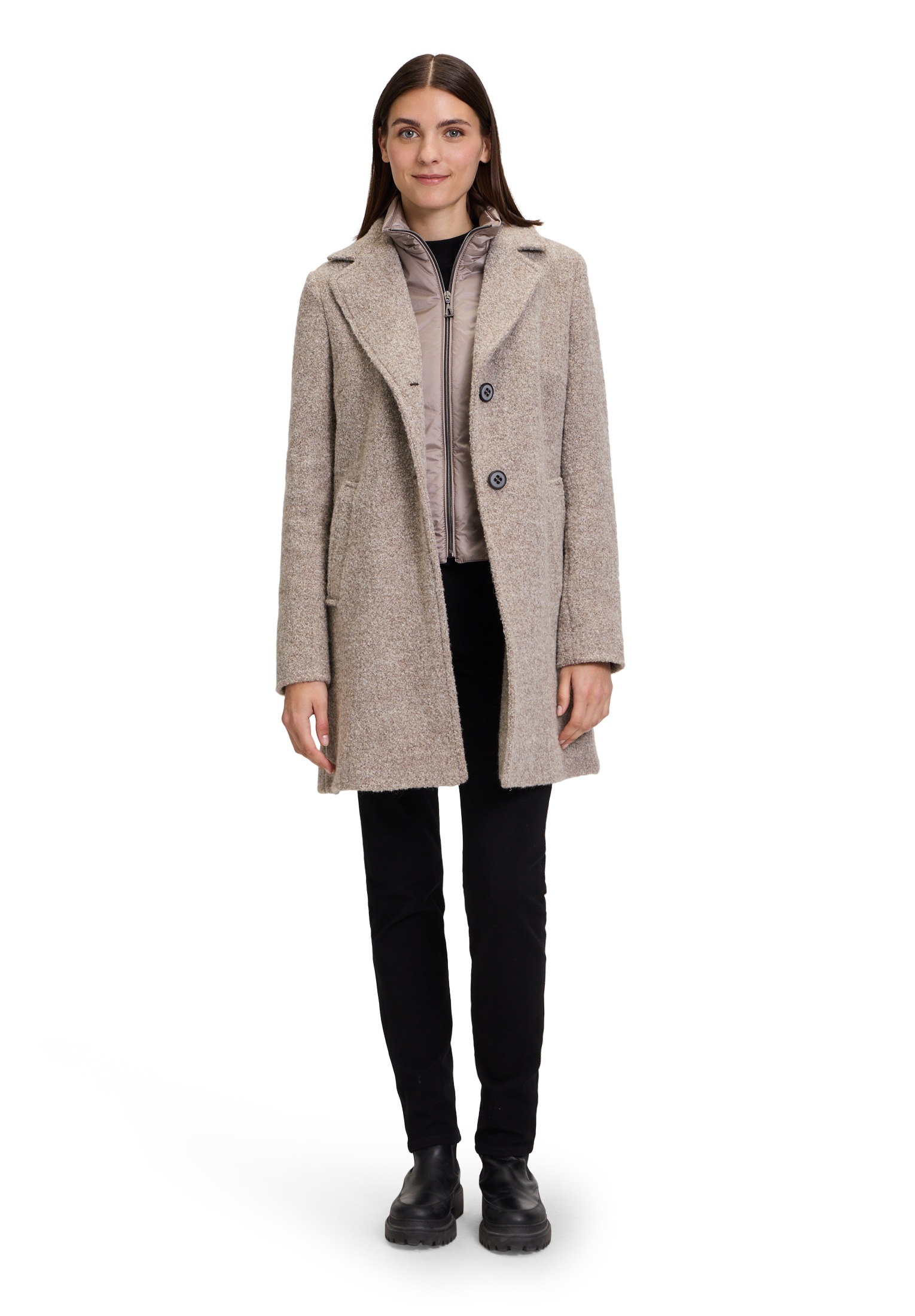 Gil Bret Wolljacke »Damen Wollmantel mit abnehmbarem Westenteil«