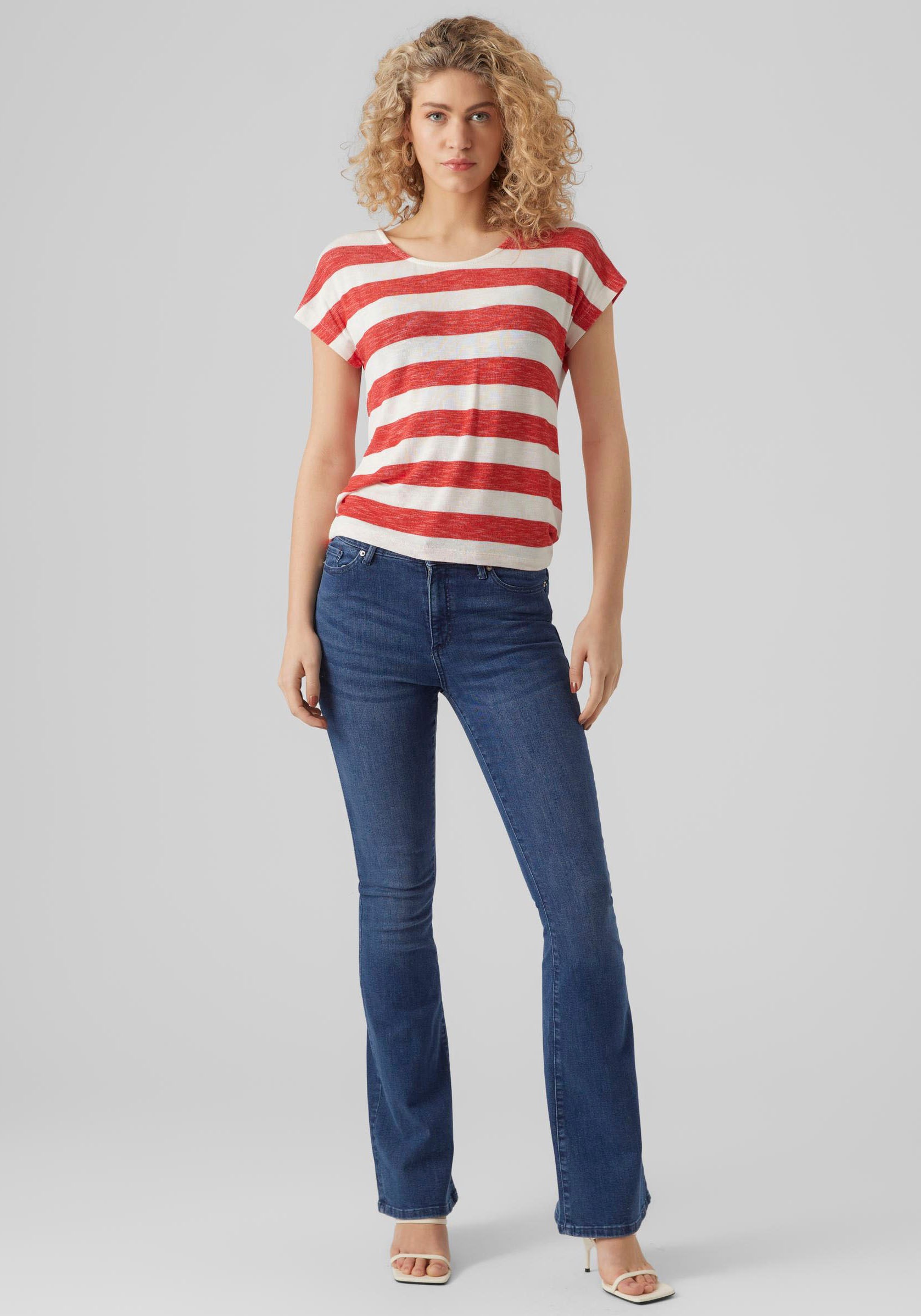 Vero Moda oversized stripe t-shirt in blue stripe | ASOS