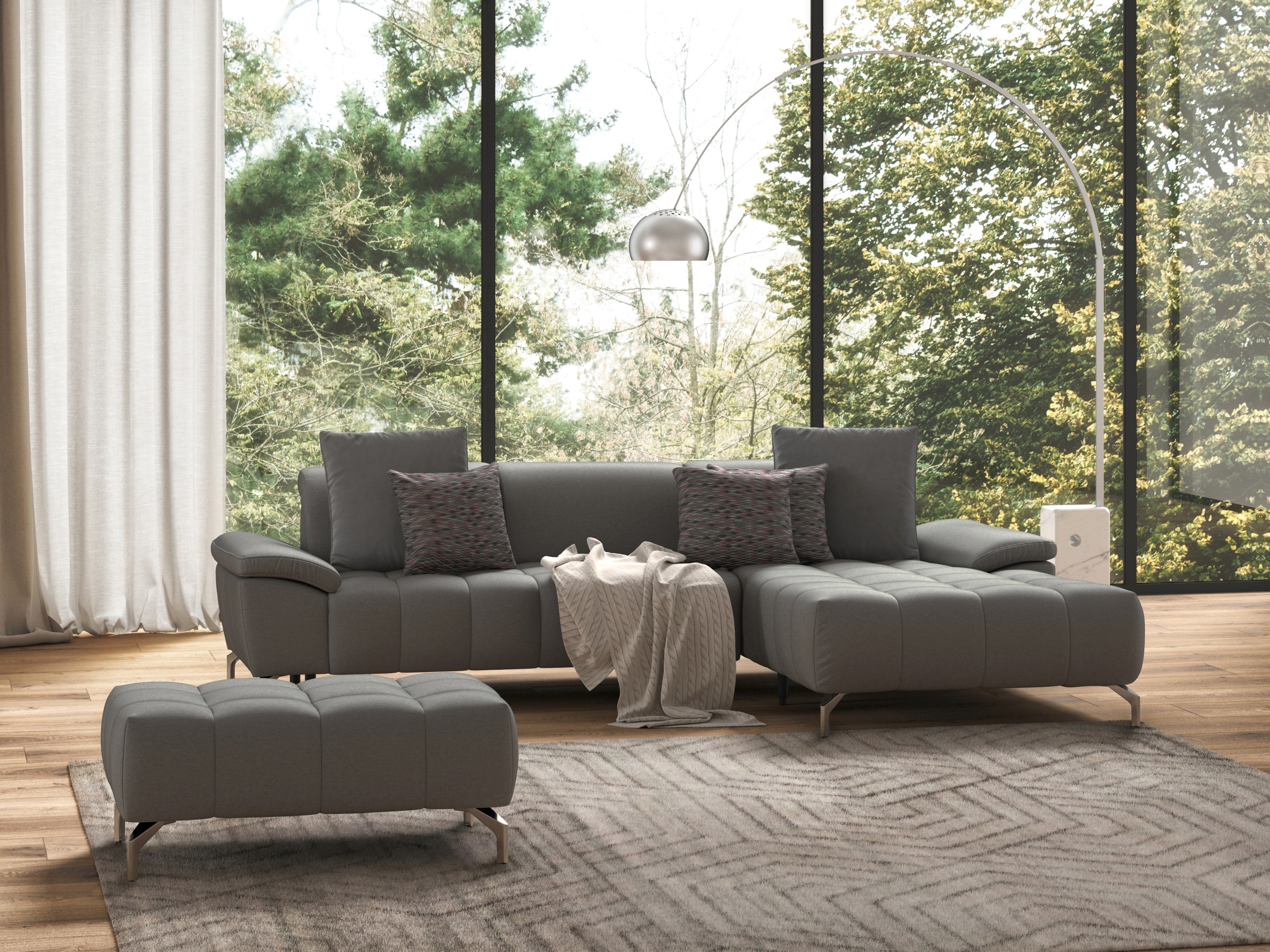 sit&more Hocker »Cool«, mit silberfarbenen Füßen