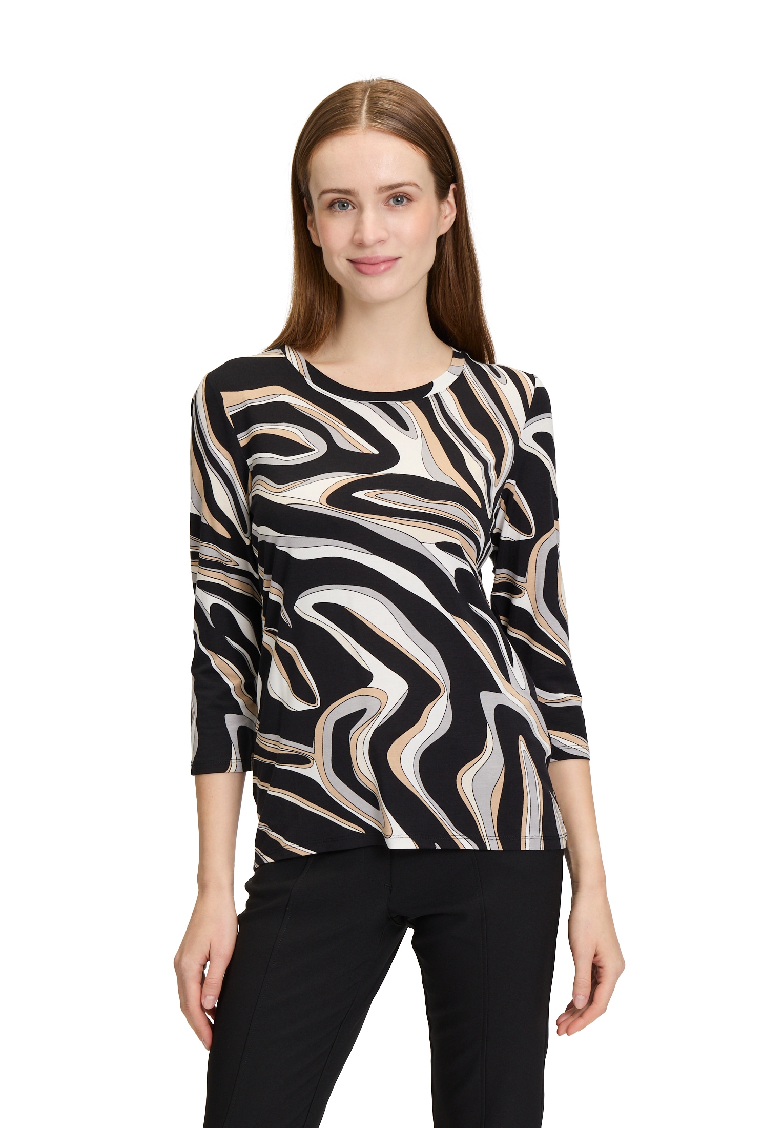 Betty Barclay 3/4-Arm-Shirt "Betty Barclay Damen Basic Shirt mit Print", (1 günstig online kaufen