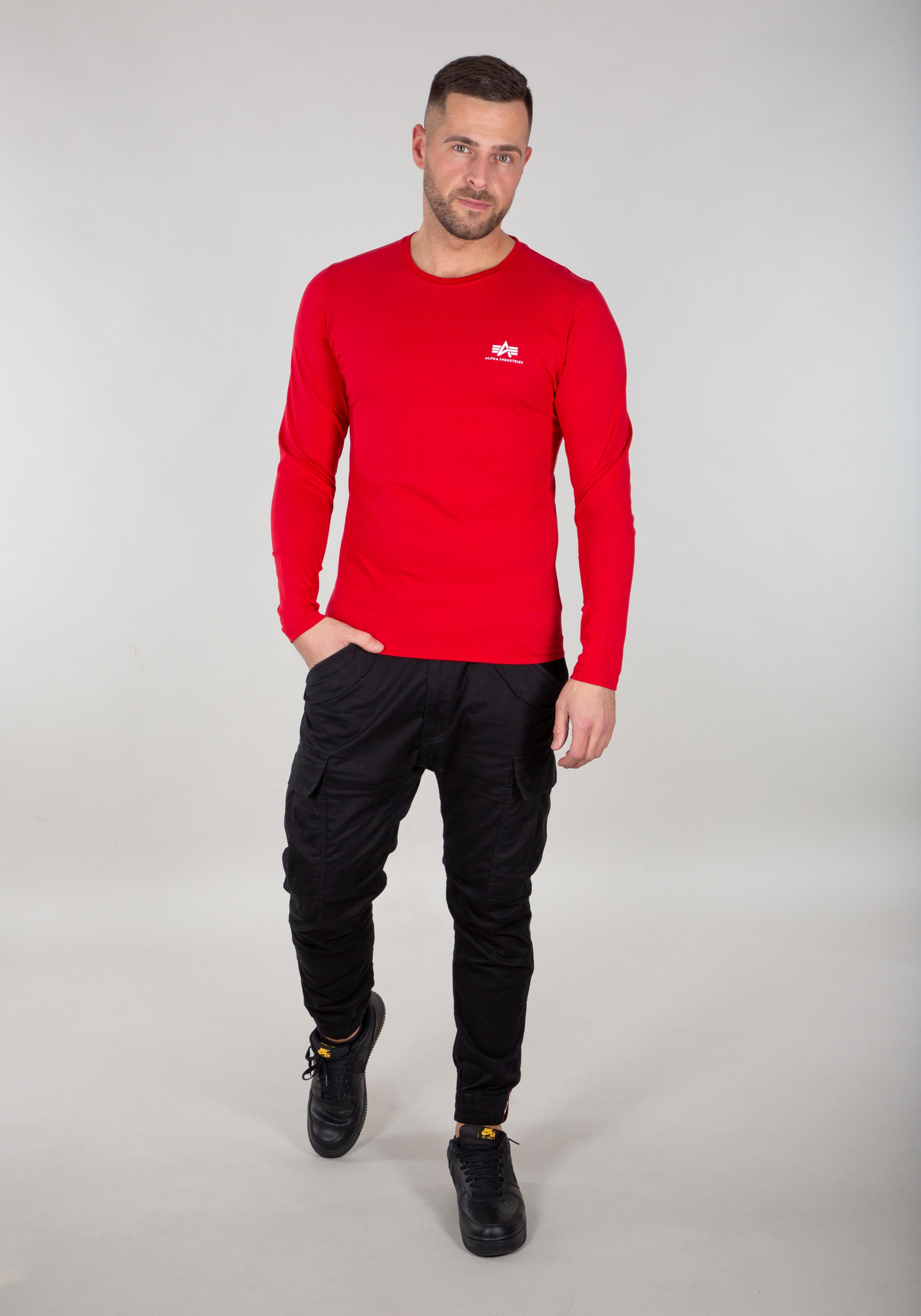 Alpha Industries Longsleeve "Alpha Industries Men - Longsleeves Back Print günstig online kaufen