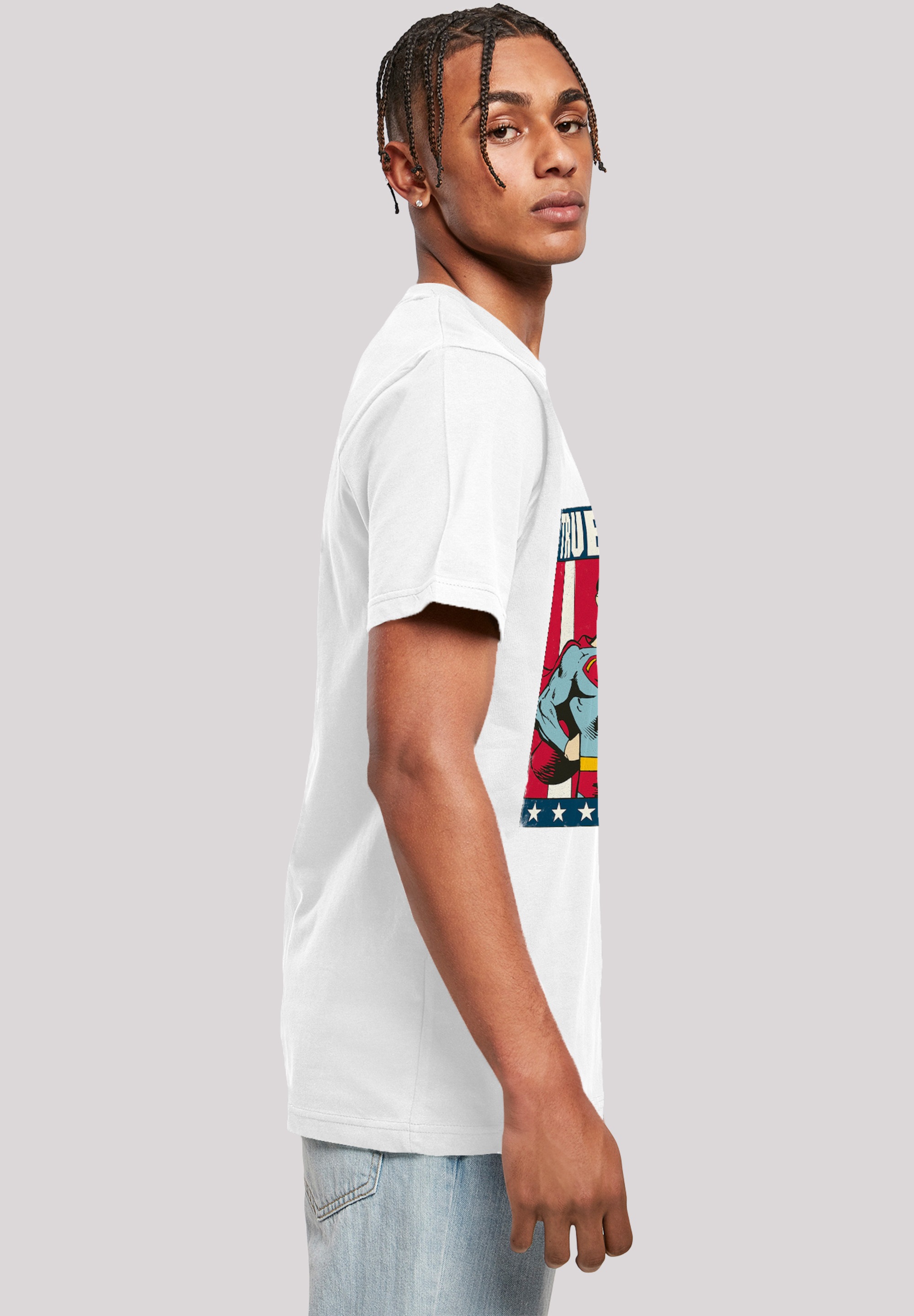 F4NT4STIC T-Shirt »T-Shirt DC Comics Superman True Hero Superheld«, Herren,Premium Merch,Regular-Fit,Basic,Bedruckt