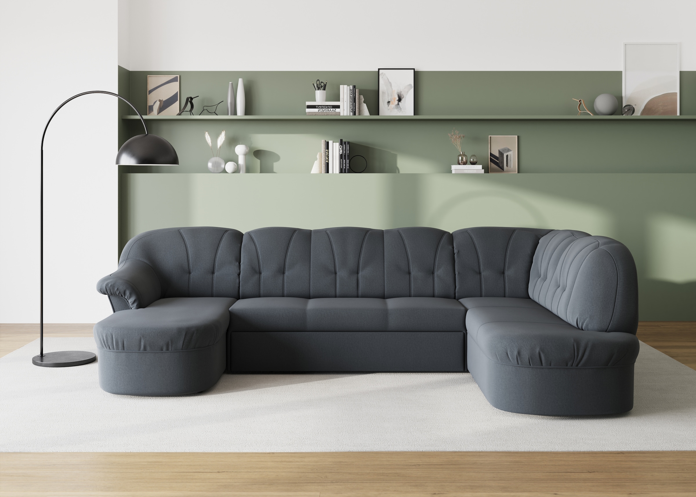 DOMO collection Wohnlandschaft "Pegnitz, zeitlos&modern, elegante Rückenste günstig online kaufen