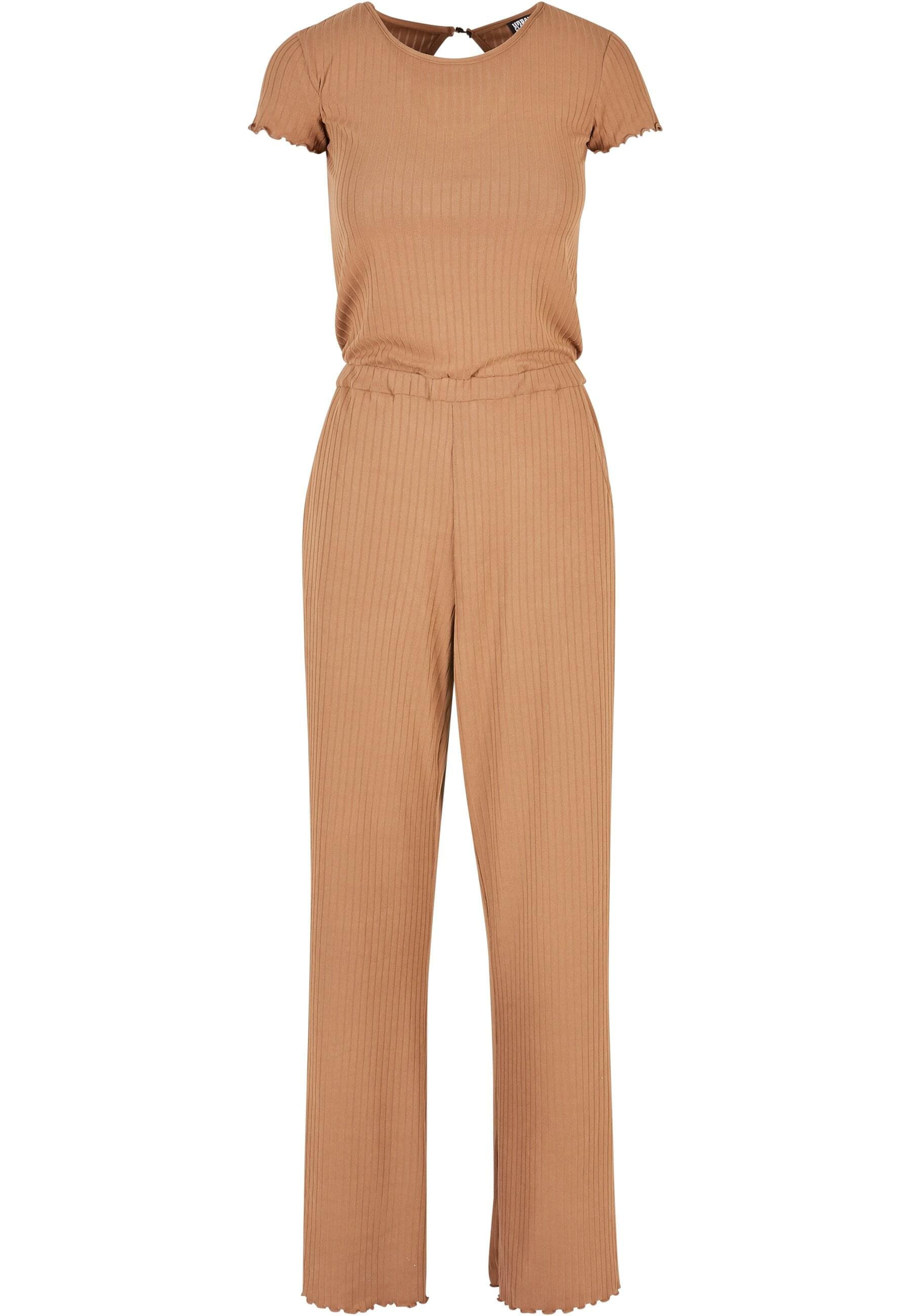 Jumpsuit »Urban Classics Damen Ladies Rib Wid Leg Jumpsuit«, (1 tlg.)