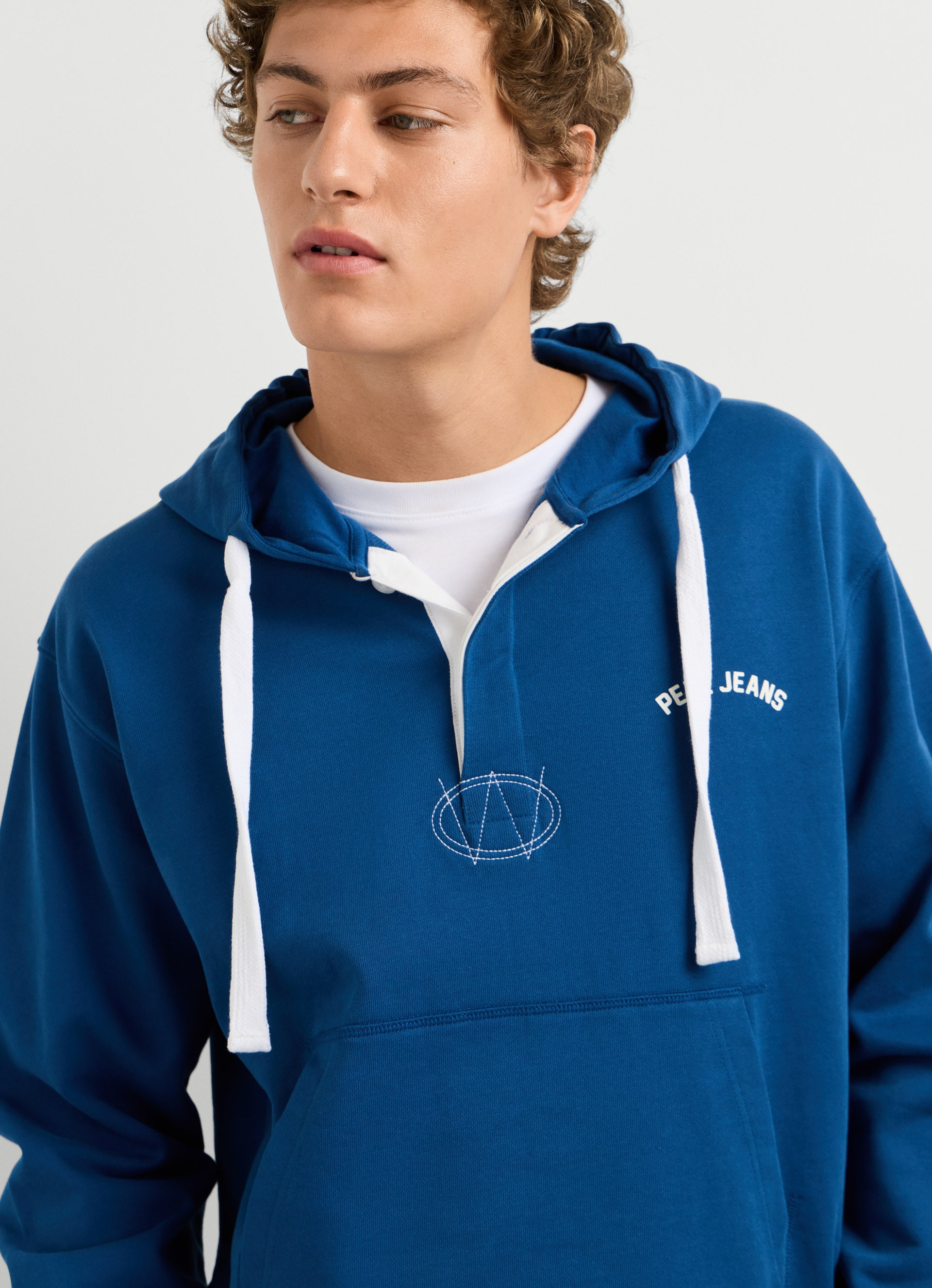 Pepe Jeans Kapuzensweatshirt »JOHN HOODIE«, mit Knopfleiste, Baumwoll-Qualität
