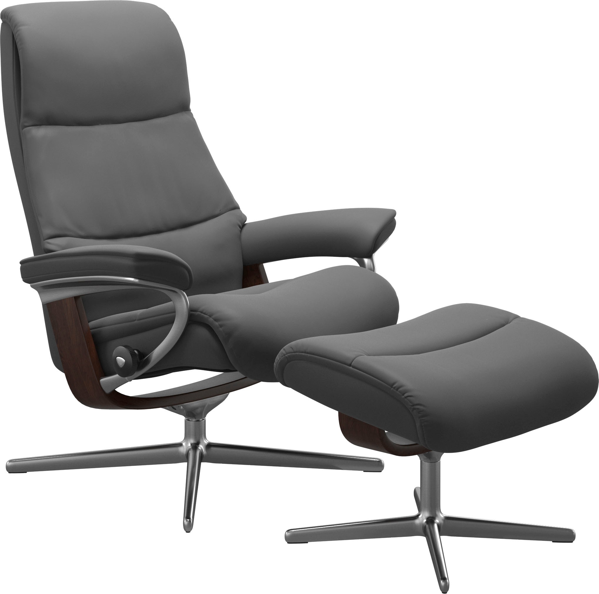 Stressless Relaxsessel "View" mit Cross Base, Größe S, M & L, Holzakzent Br günstig online kaufen