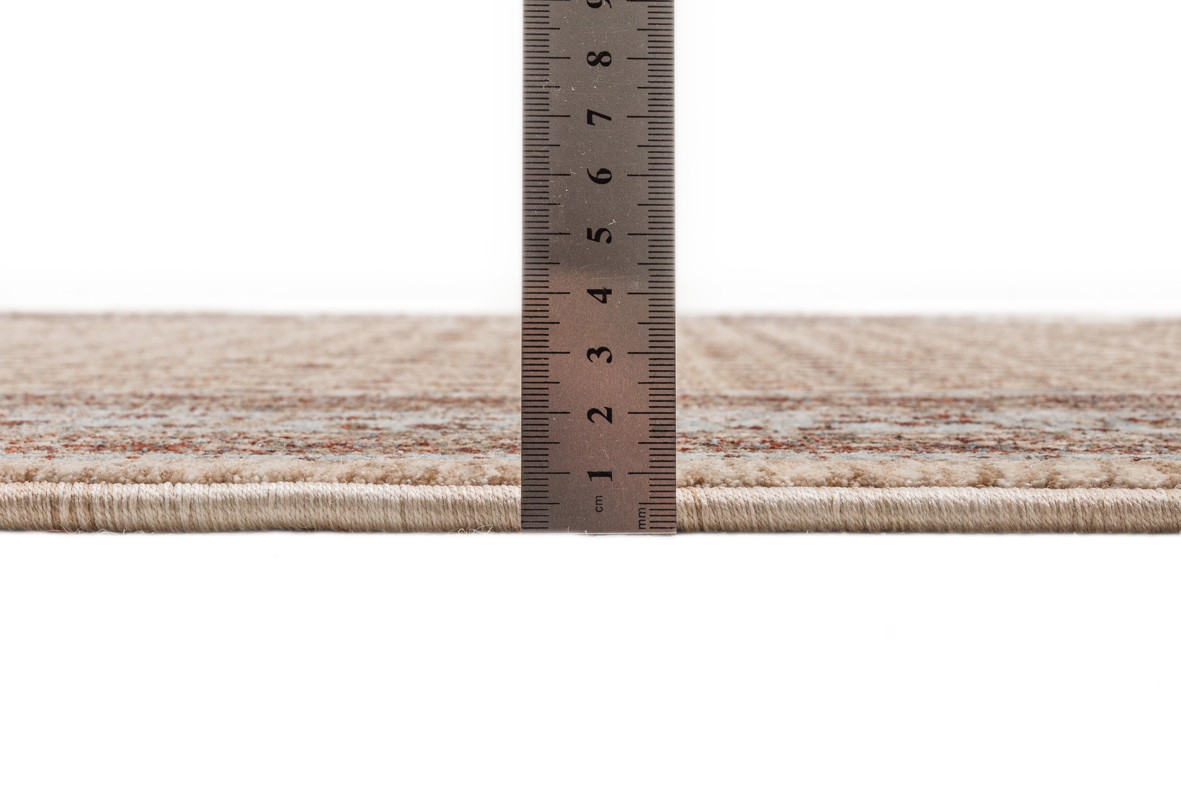 Teppich THEKO "Mir", bunt (beige multi), B:240cm H:10mm L:290cm, Polyester, Teppiche, Teppich, Kurzflor, Orient-Optik, mit Bordüre & Fransen, pflegeleicht 3