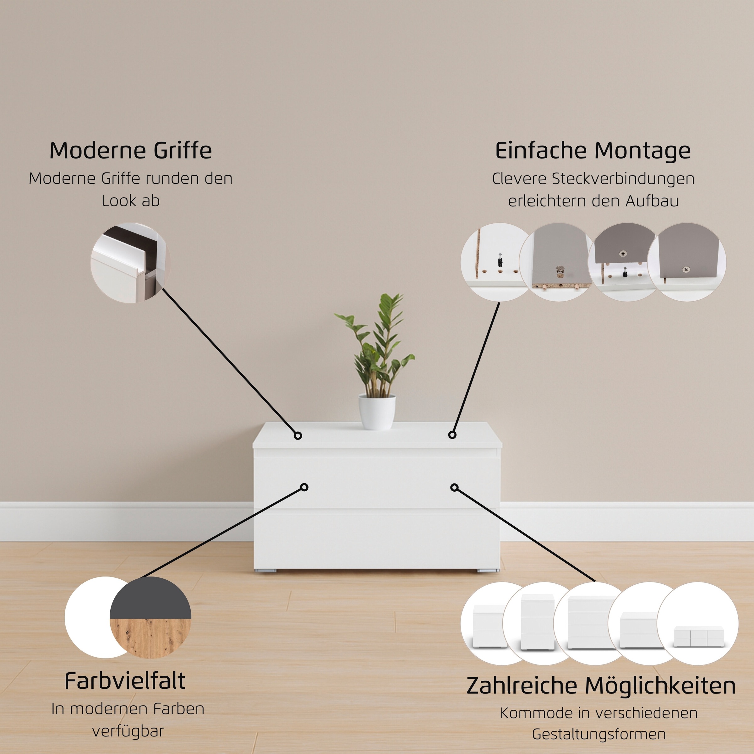 Thumbnail - rauch TV-Board "Joel" Breite 80 oder 120 cm