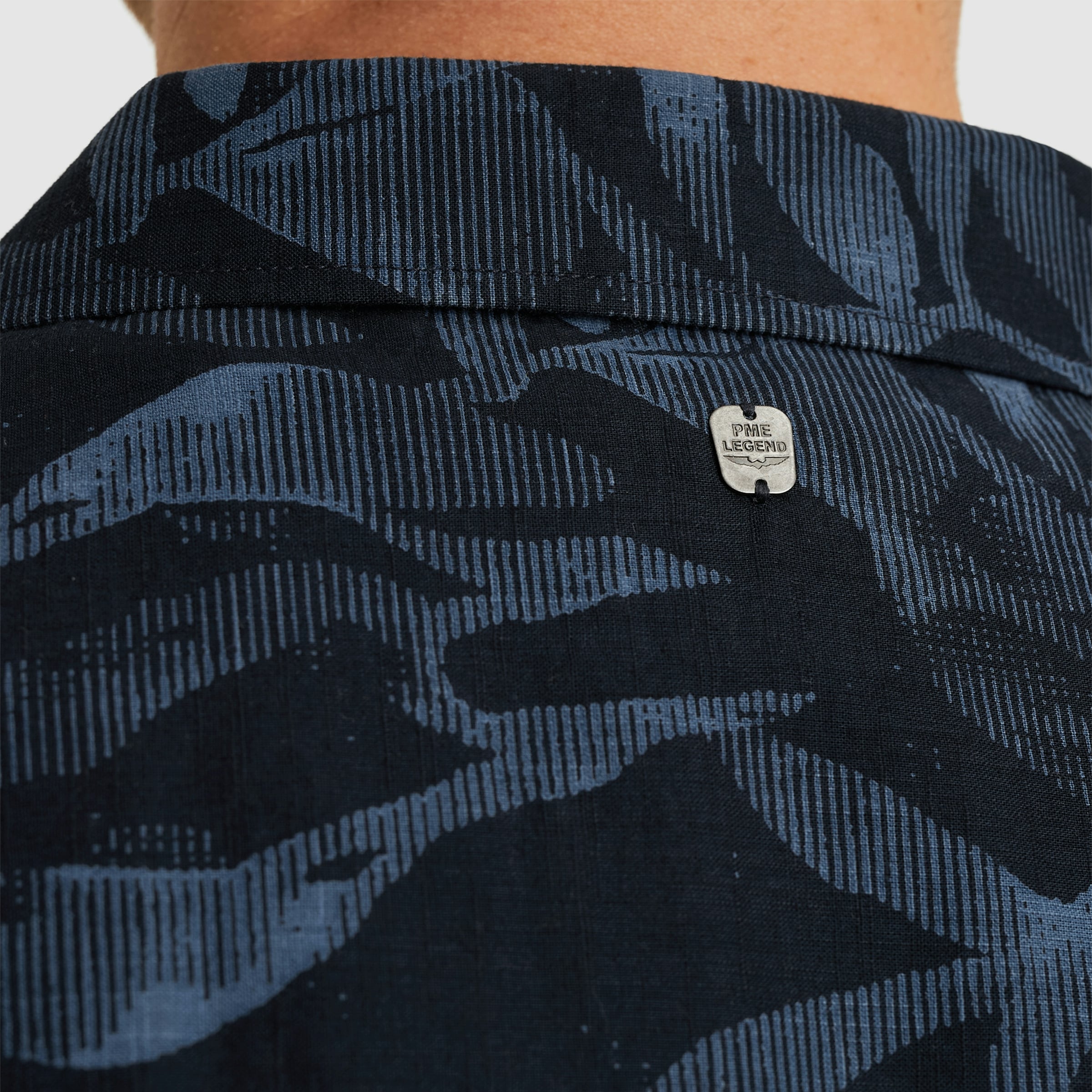 PME LEGEND Kurzarmhemd »Short Sleeve Shirt Print On Ctn Slub«, mit floralem Muster