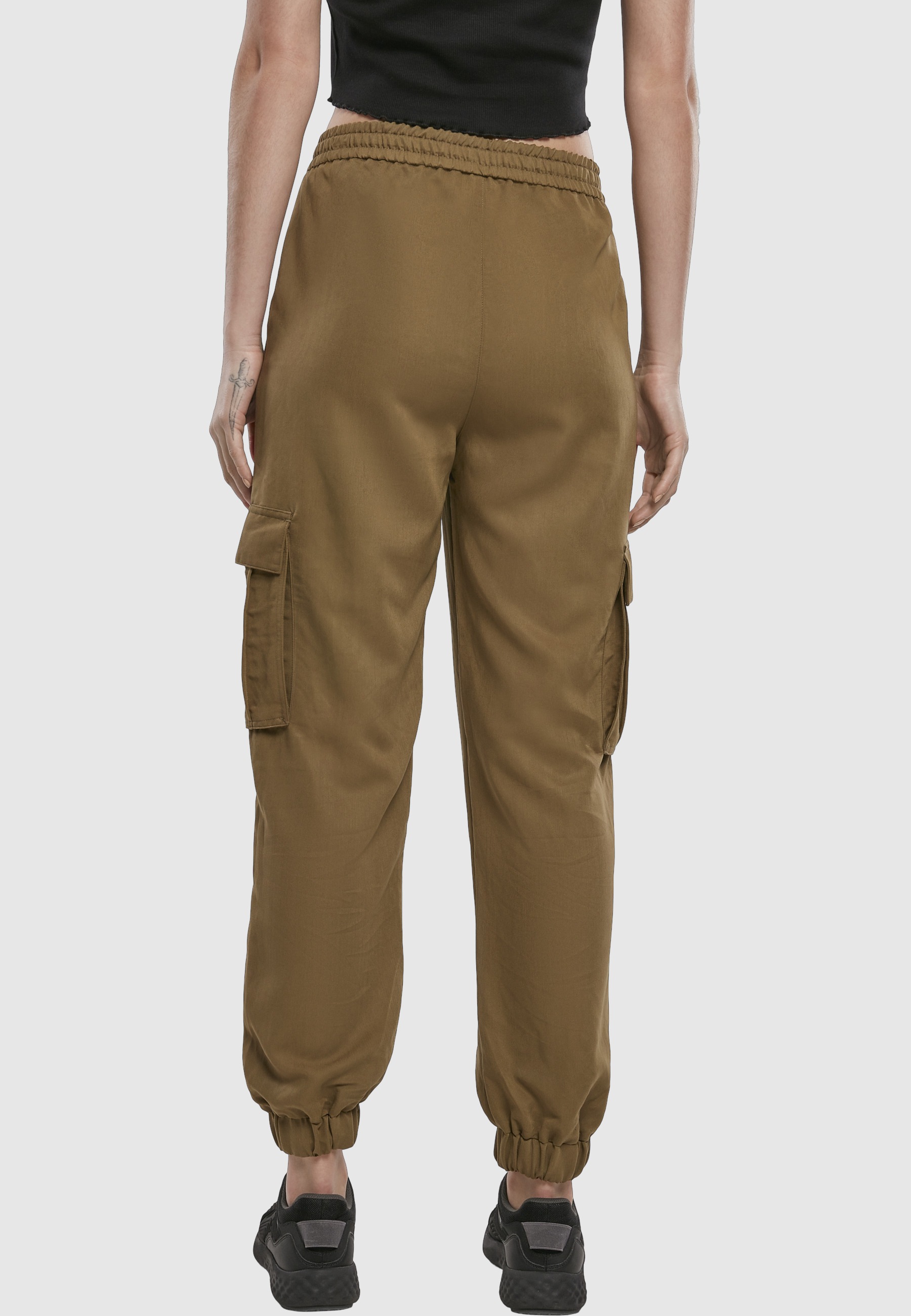 URBAN CLASSICS Cargohose »Urban Classics Damen Ladies Viscose Twill Cargo Pants«